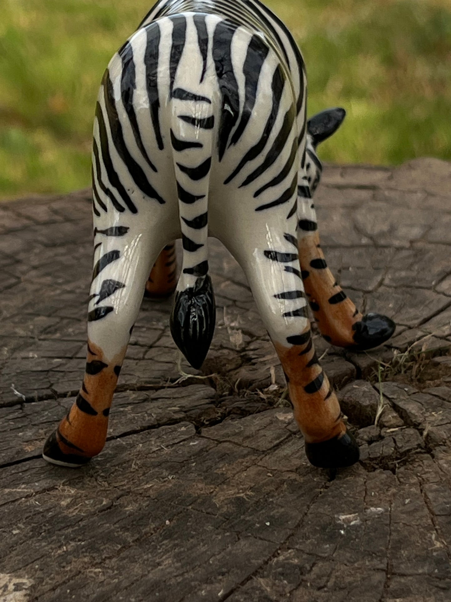 Miniature Porcelain Zebra Figurine — Large