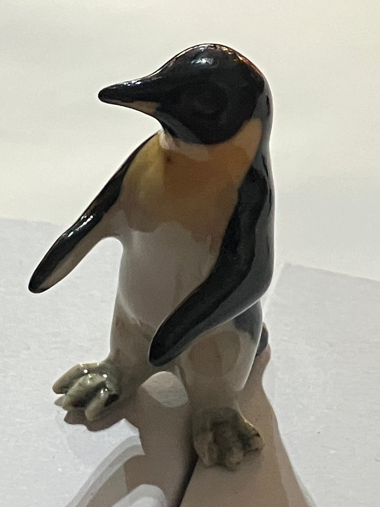 Miniature Porcelain Penguin Playing Piano