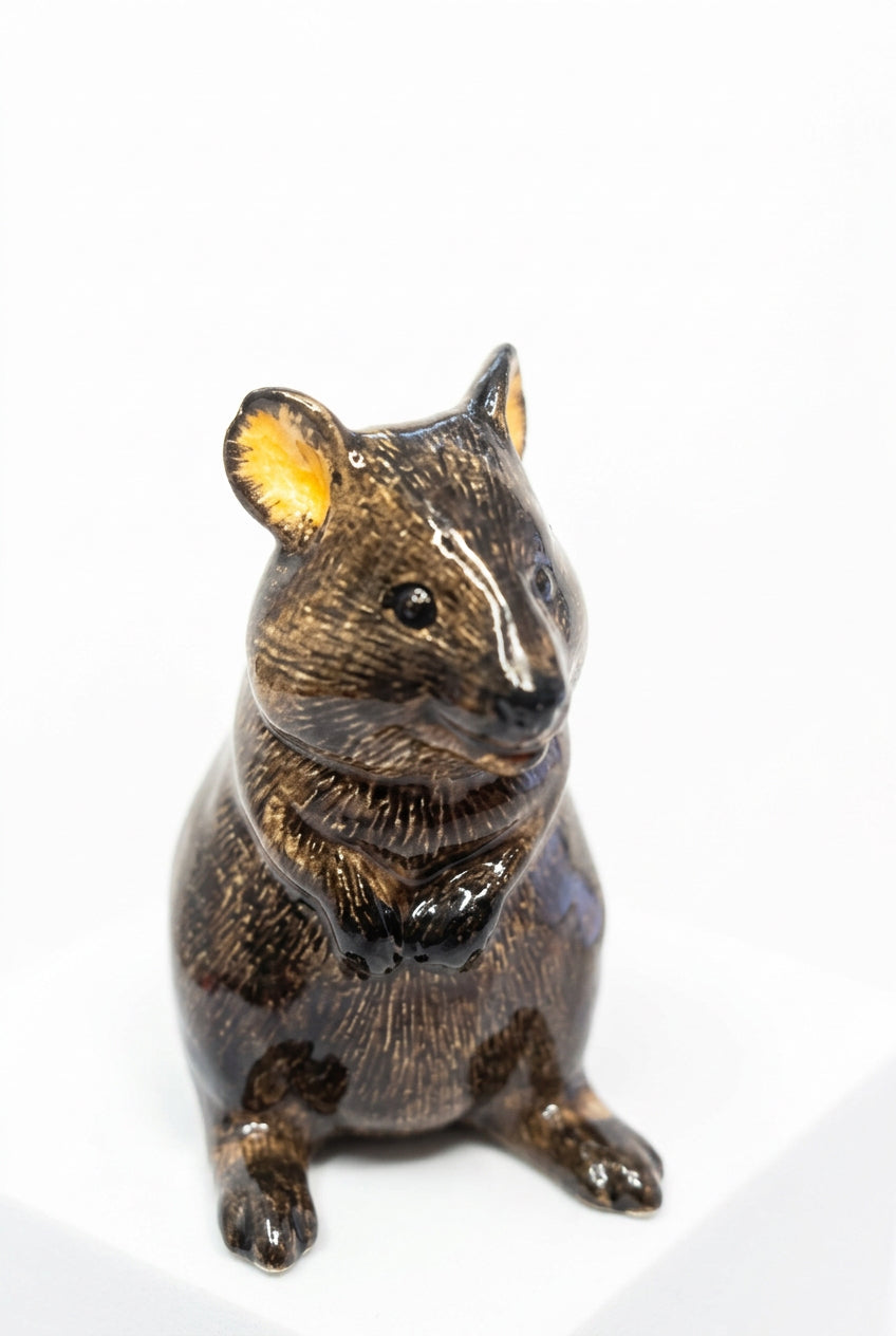 Miniature Porcelain Quokka Figurine