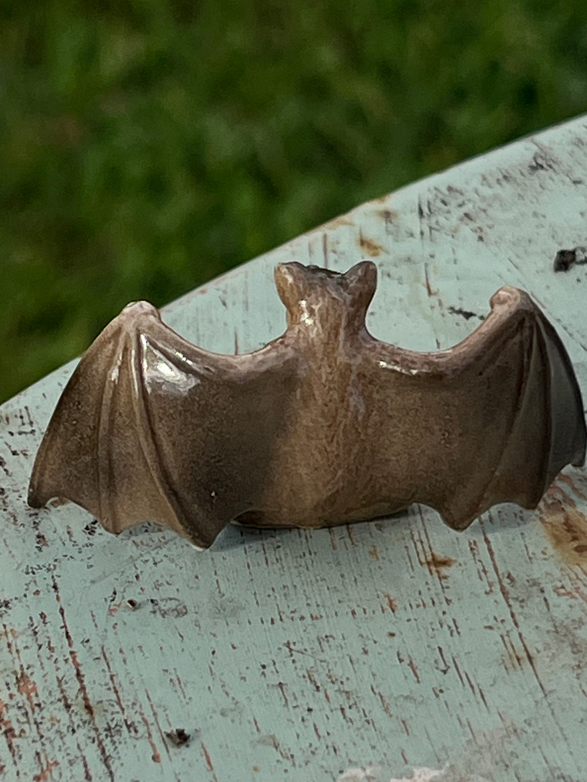 Miniature Porcelain Bat Figurine