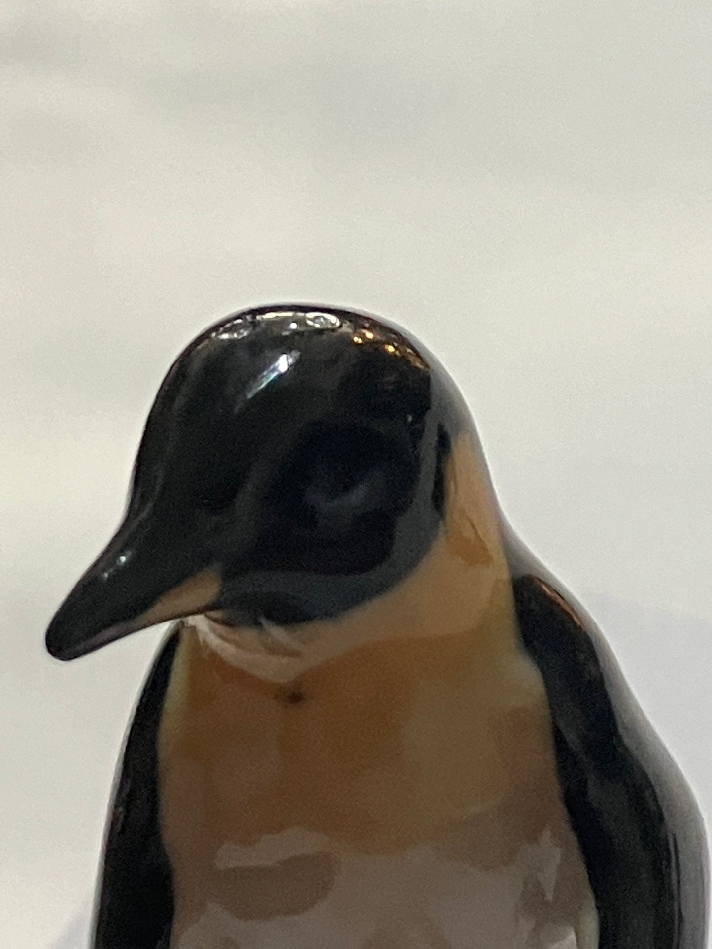 Miniature Porcelain Penguin Playing Piano