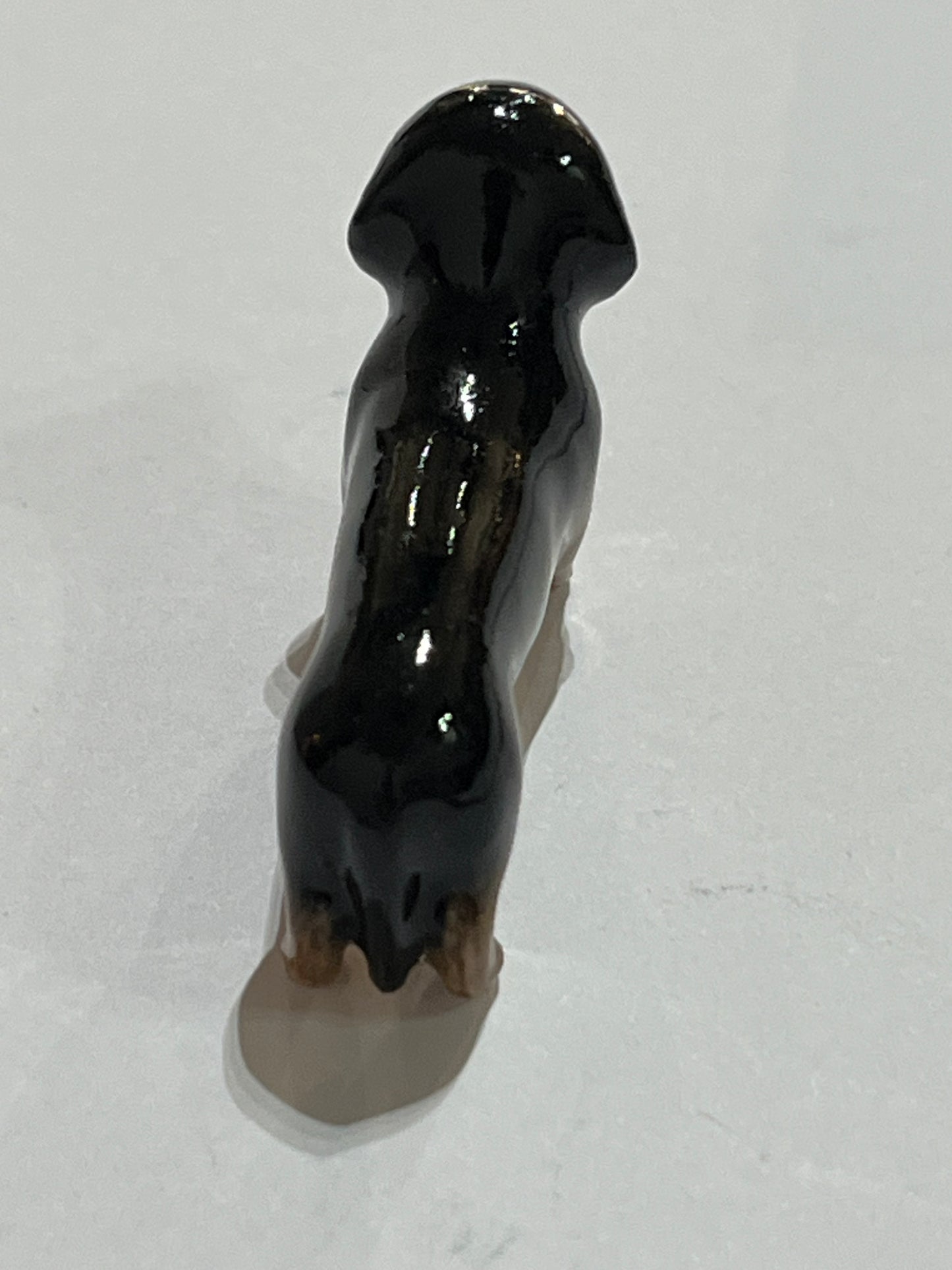 Miniature Porcelain Dog Figurine Dachshund Standing