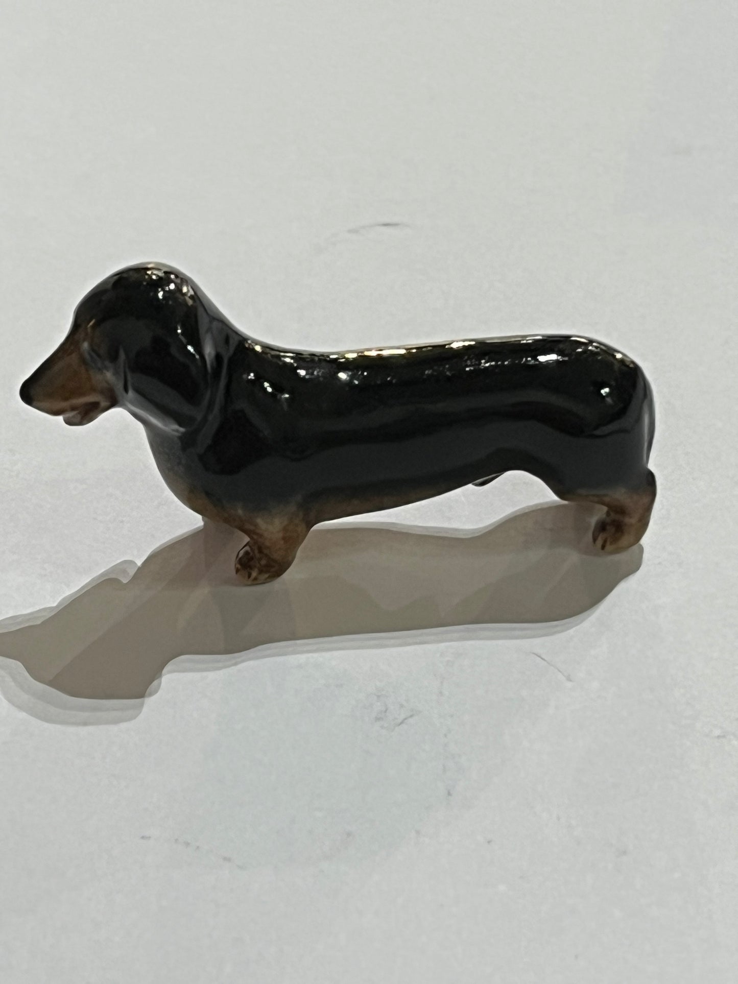 Miniature Porcelain Dog Figurine Dachshund Standing