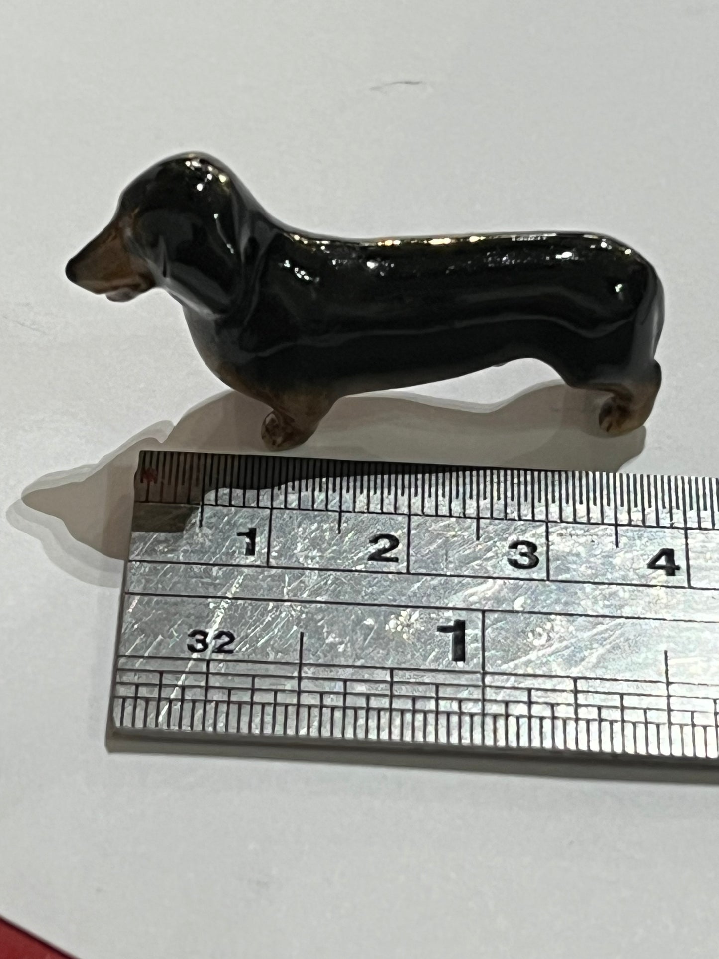 Miniature Porcelain Dog Figurine Dachshund Standing