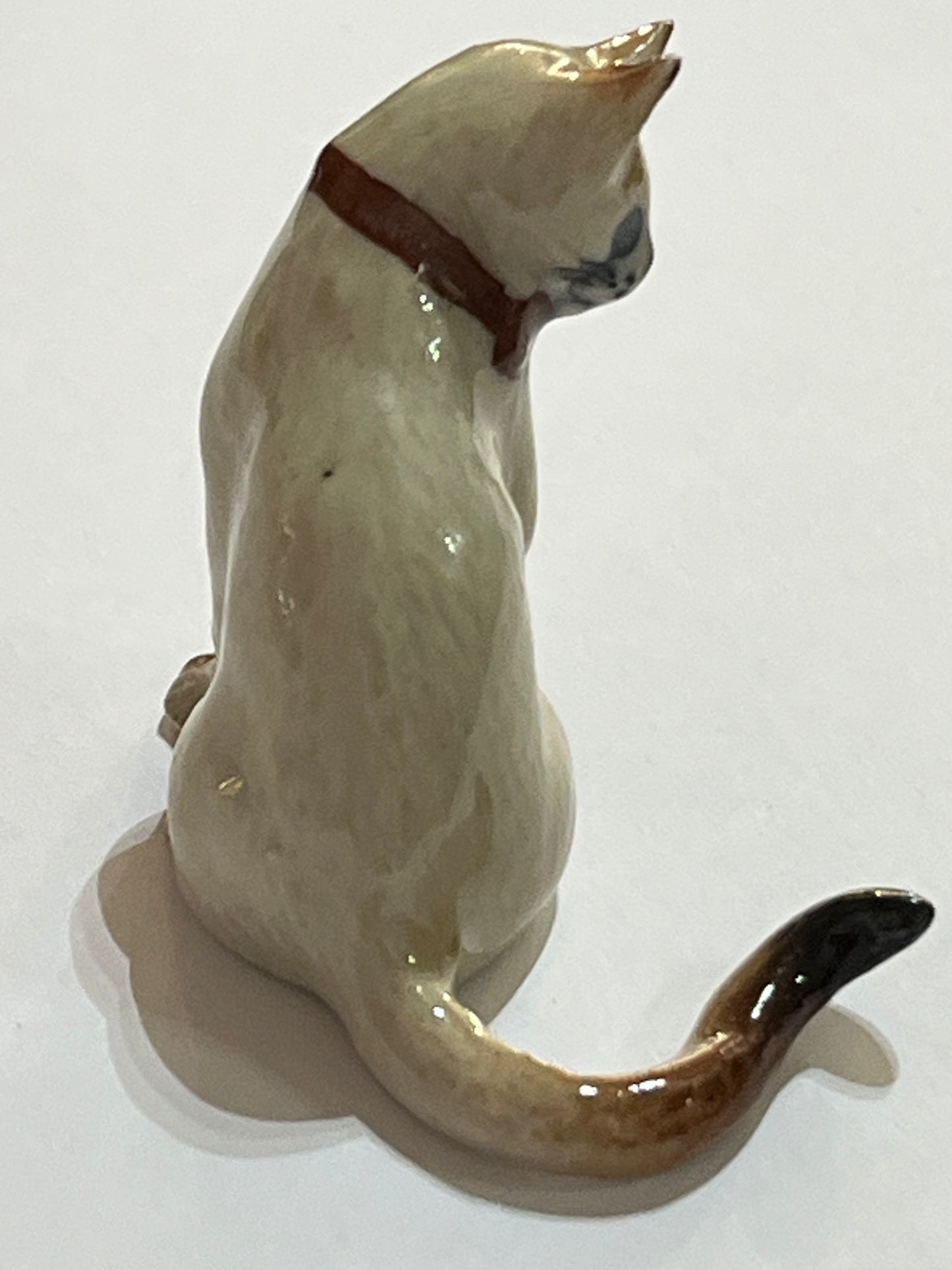 Miniature Porcelain Siamese Cat Sitting