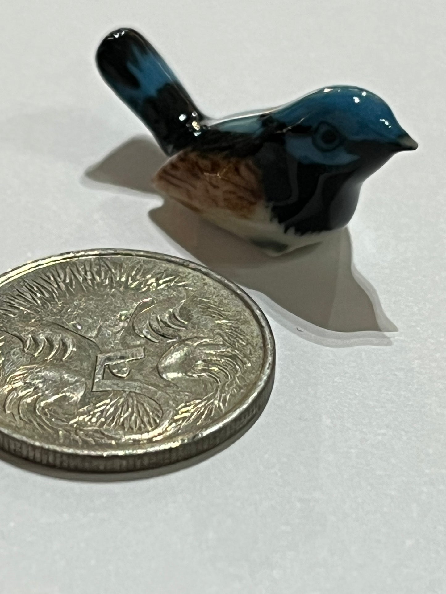 Miniature Porcelain Bird Figurines Superb Fairy Wren (Mini)