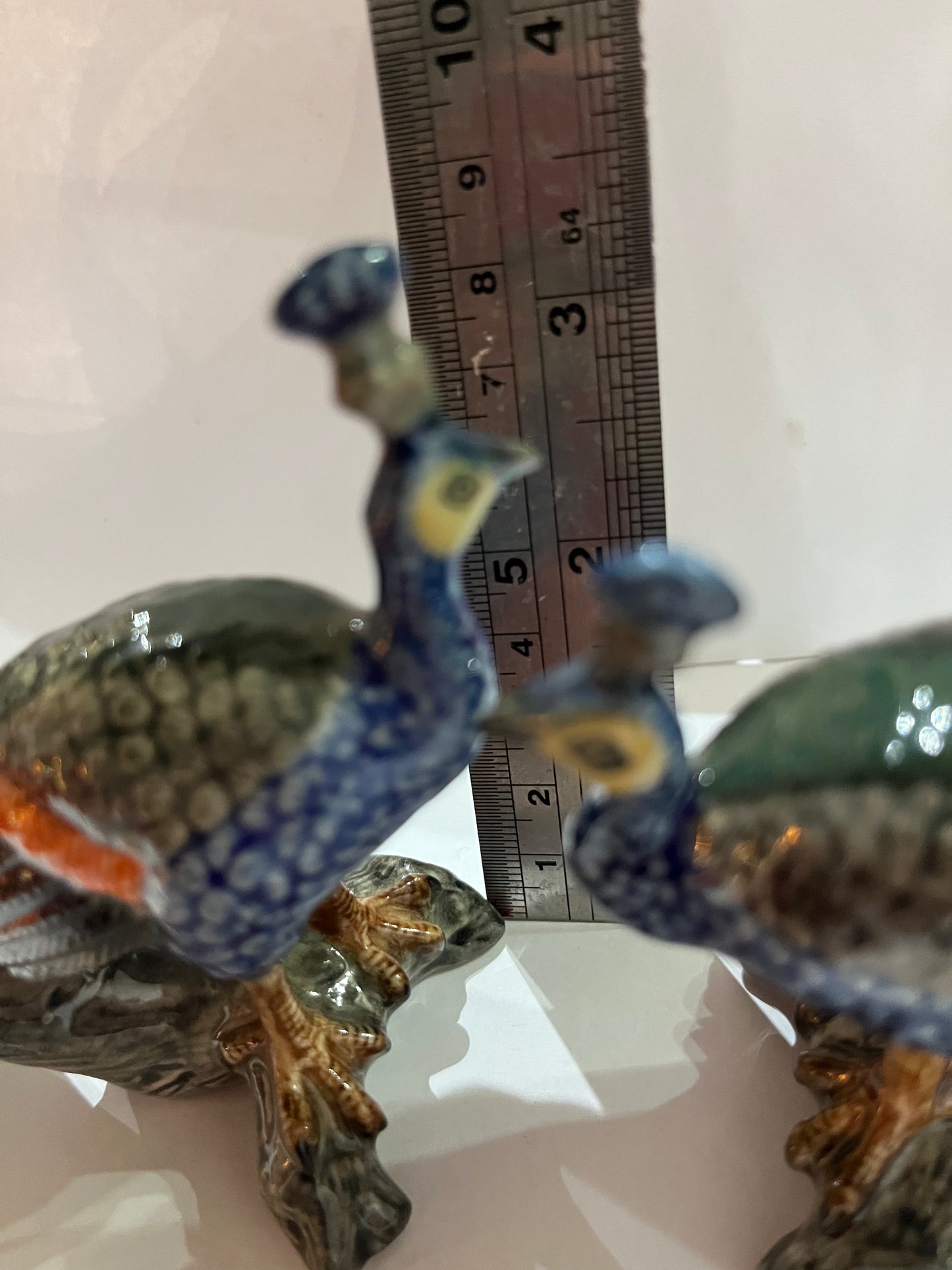 Peacock Porcelain Figurines Set of 2