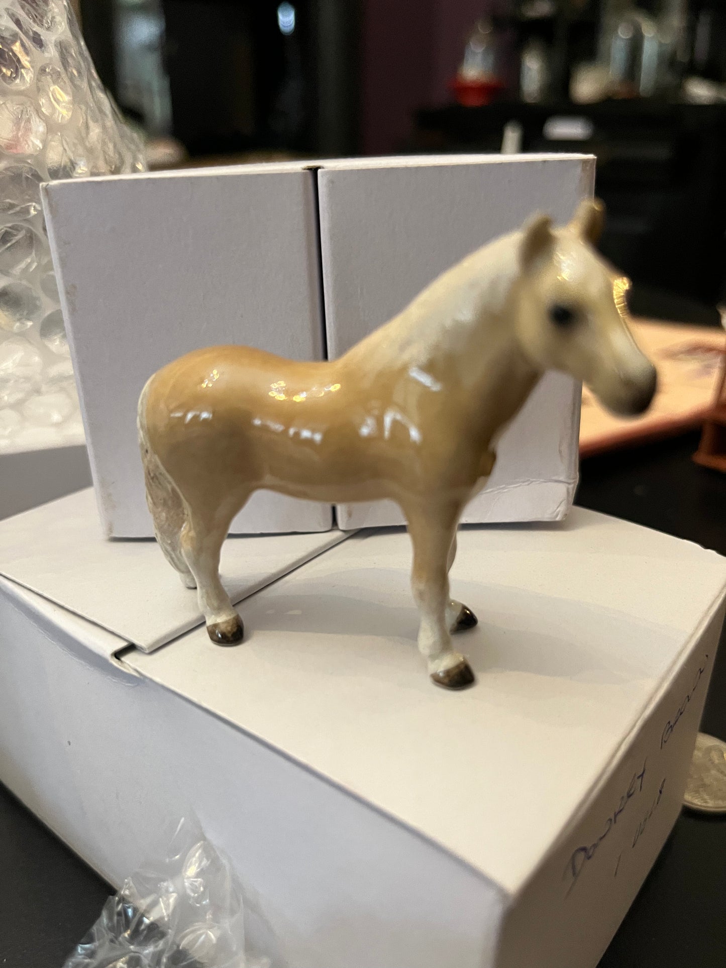 Miniature Porcelain Palomino Horse Figurine