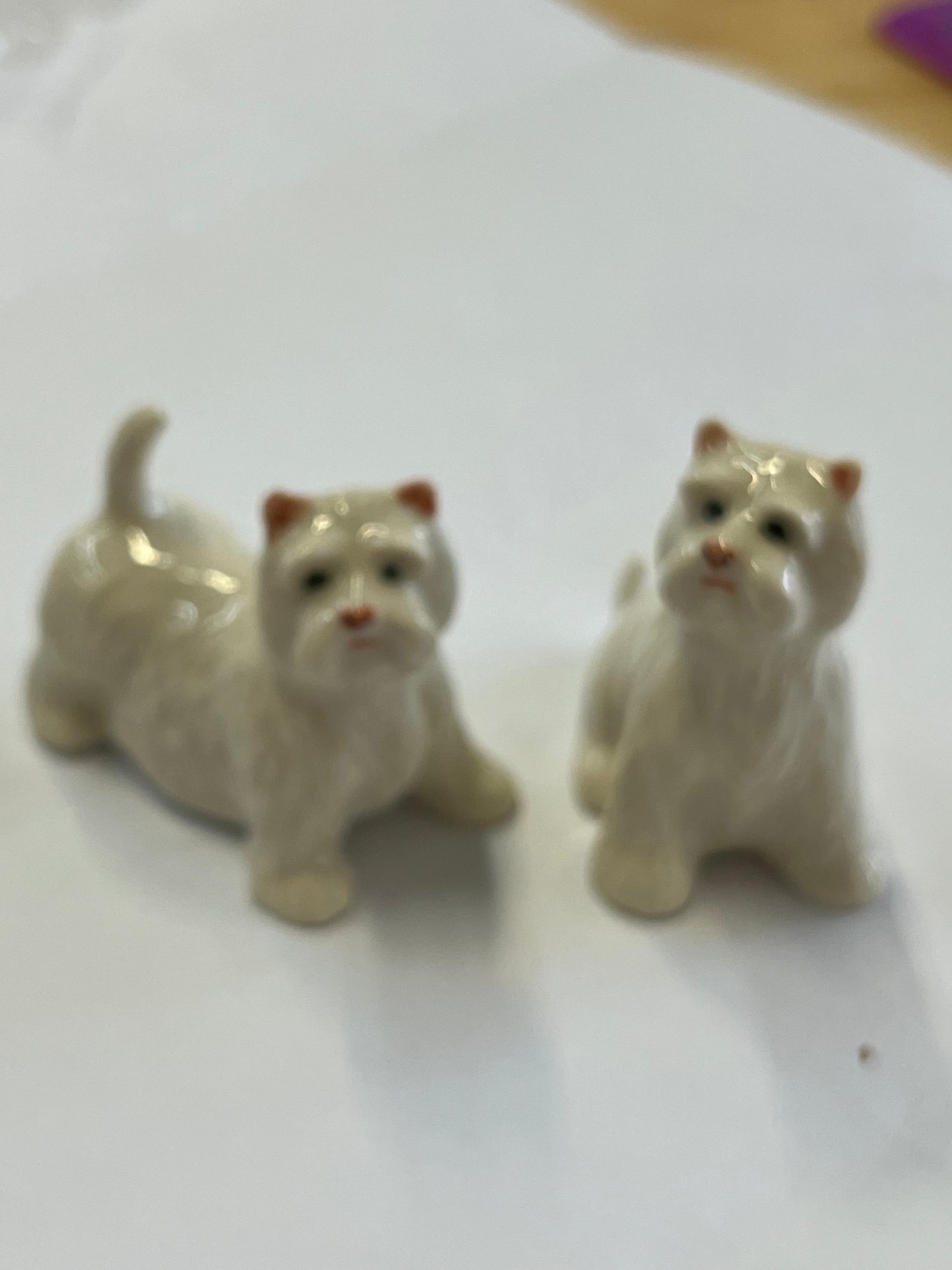 Miniature Porcelain West Highland Terriers White (2pcs)