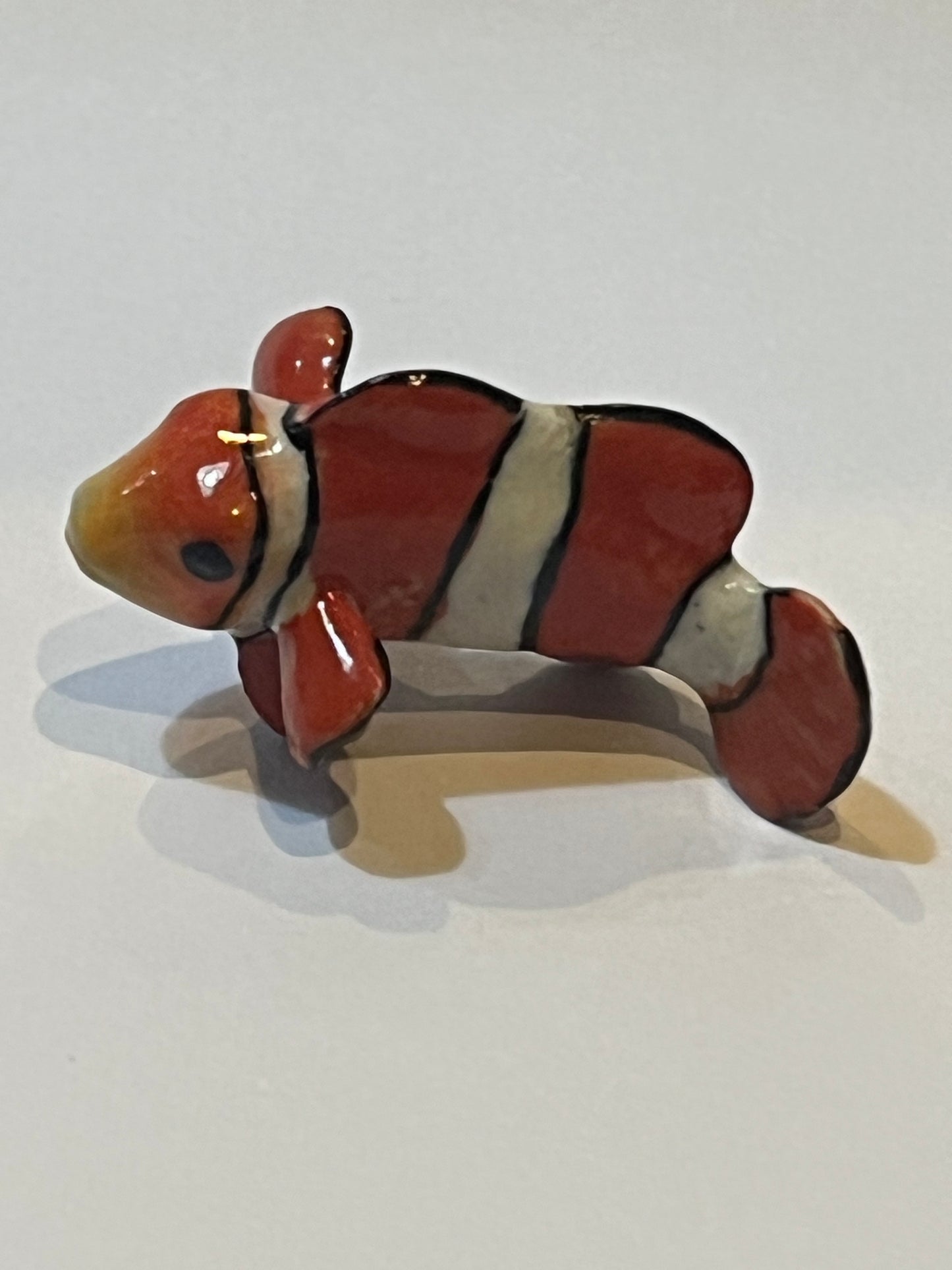 Miniature Porcelain Clownfish Nemo - Hand Painted Ocean Animal