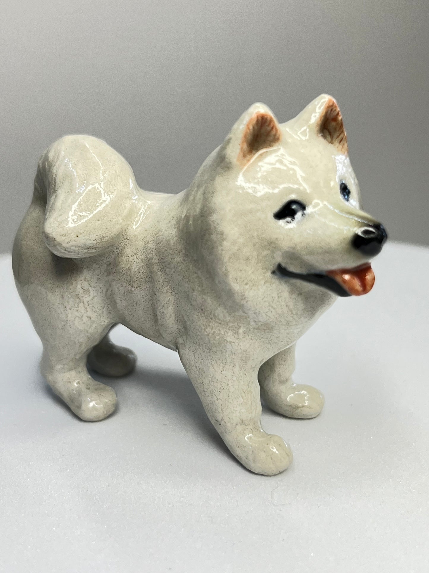 Miniature Porcelain Samoyed Figurine