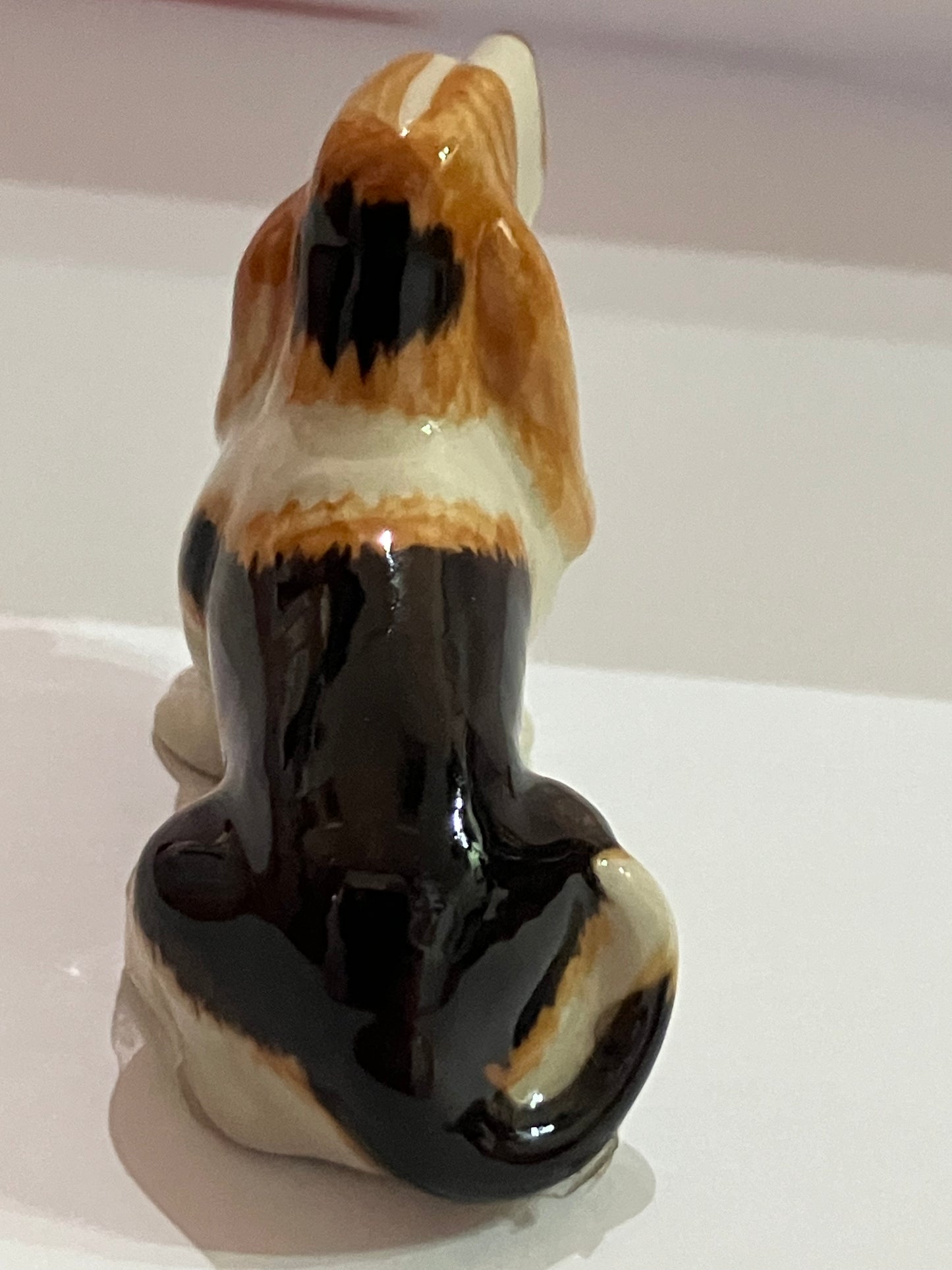 Miniature Porcelain Bassit Hound Dog Figurine