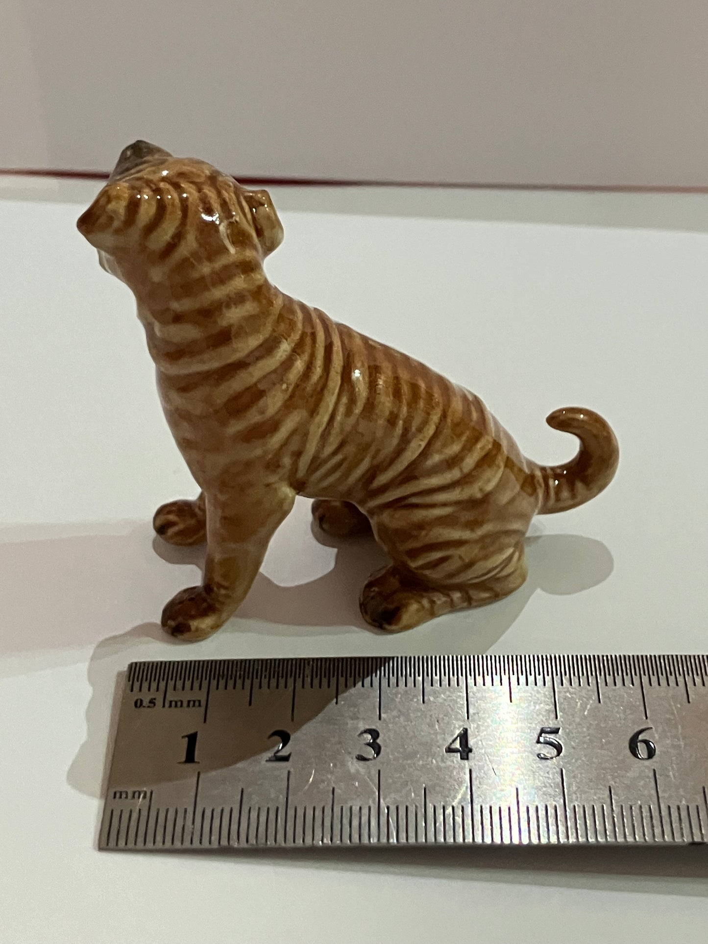 Miniature Porcelain Sitting Shar Pai Dog