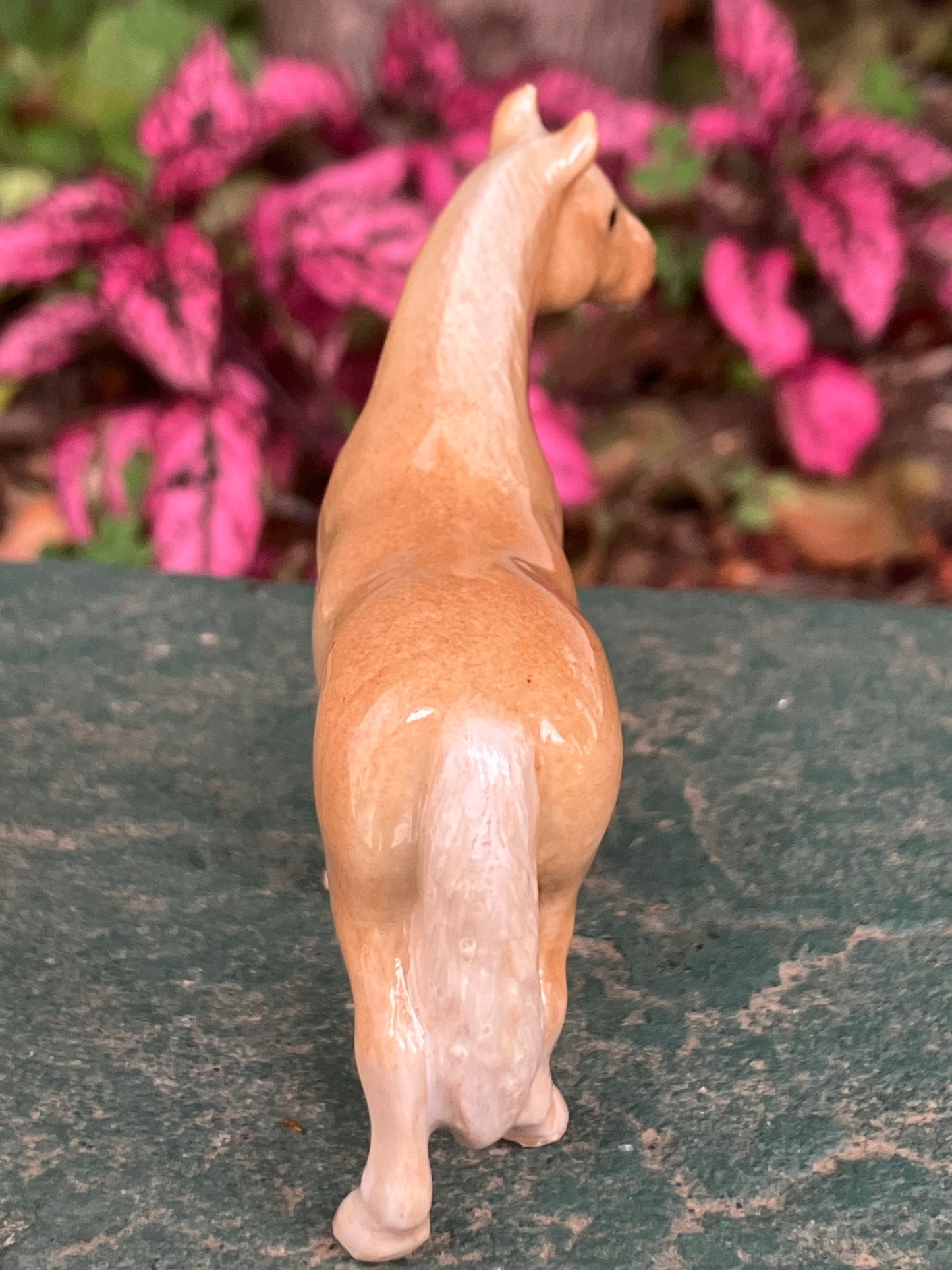 Miniature Porcelain Welsh Mountain Ponies Palomino Horse