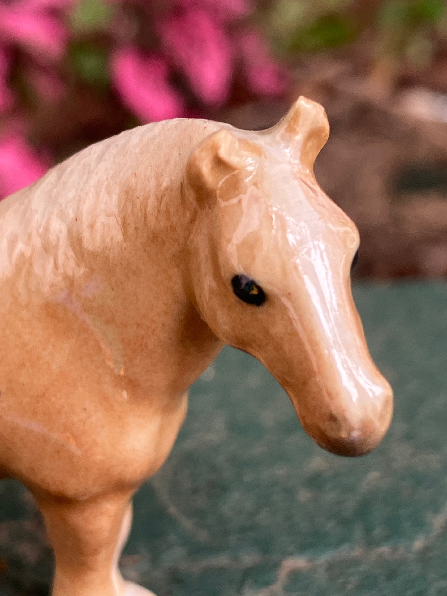 Miniature Porcelain Welsh Mountain Ponies Palomino Horse