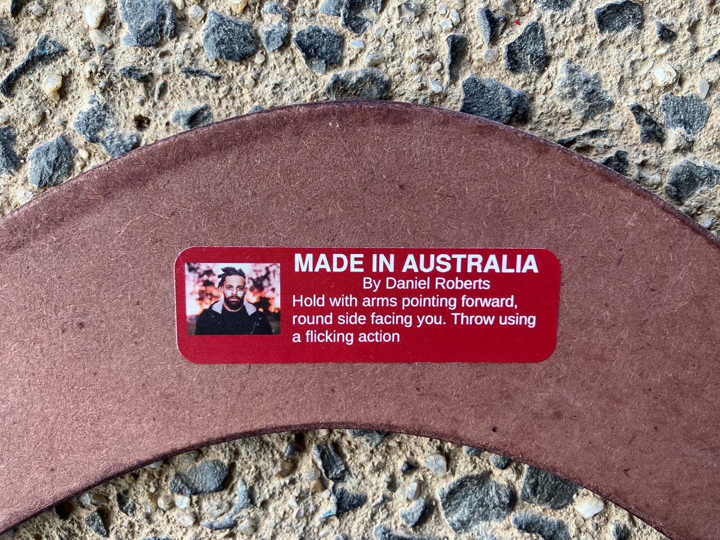 Indigenous Art by Artist Daniel Roberts Boomerang 14A 35cm