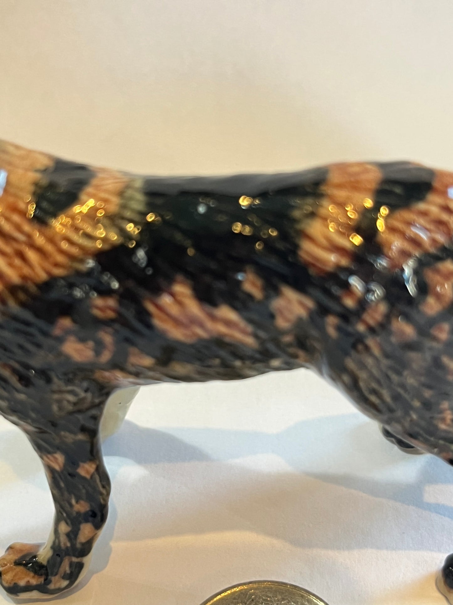 Miniature Porcelain African Wild Dog - painted dog Lycaon pictus