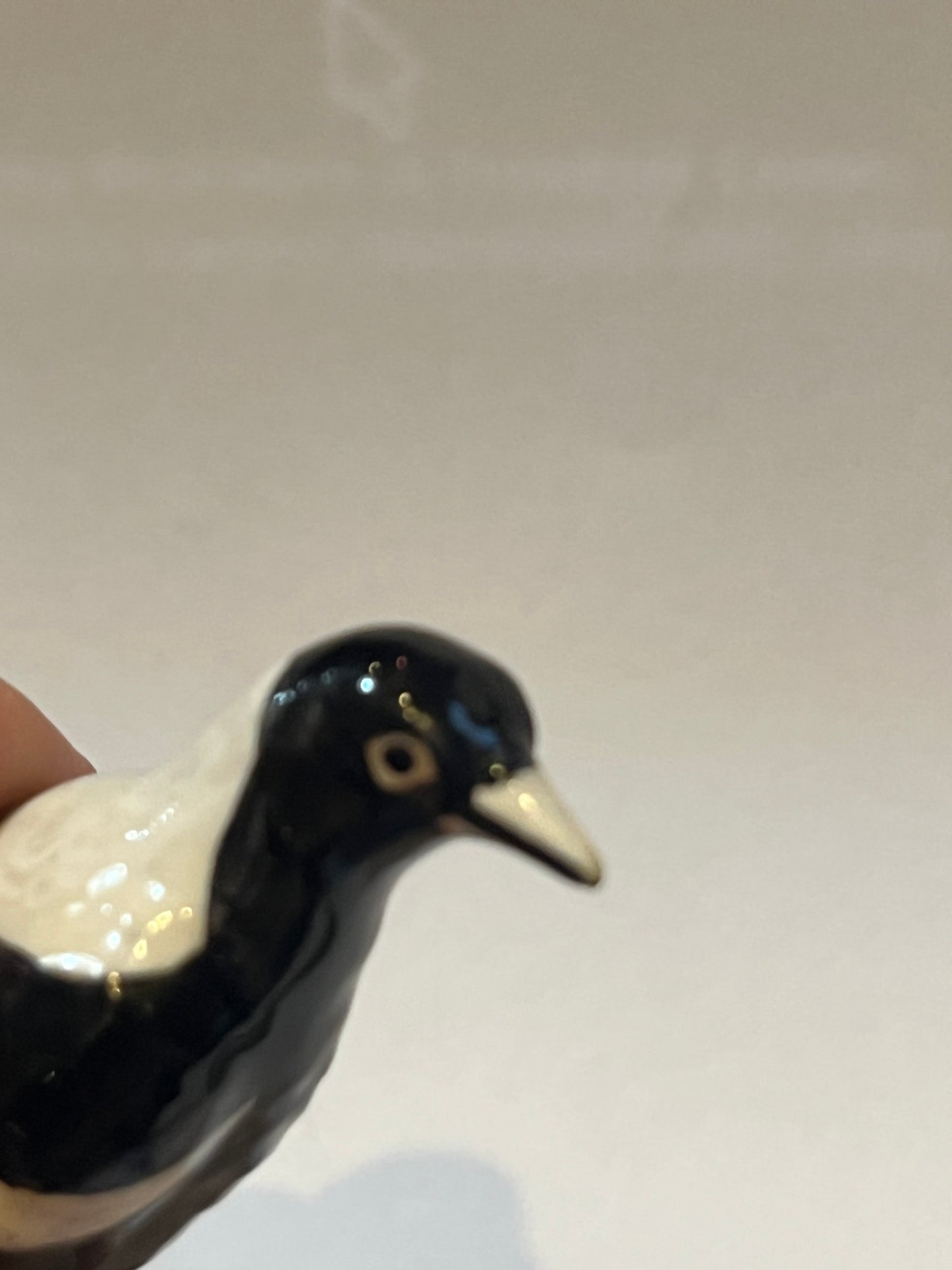 Miniature Porcelain Magpie Australian Native Bird