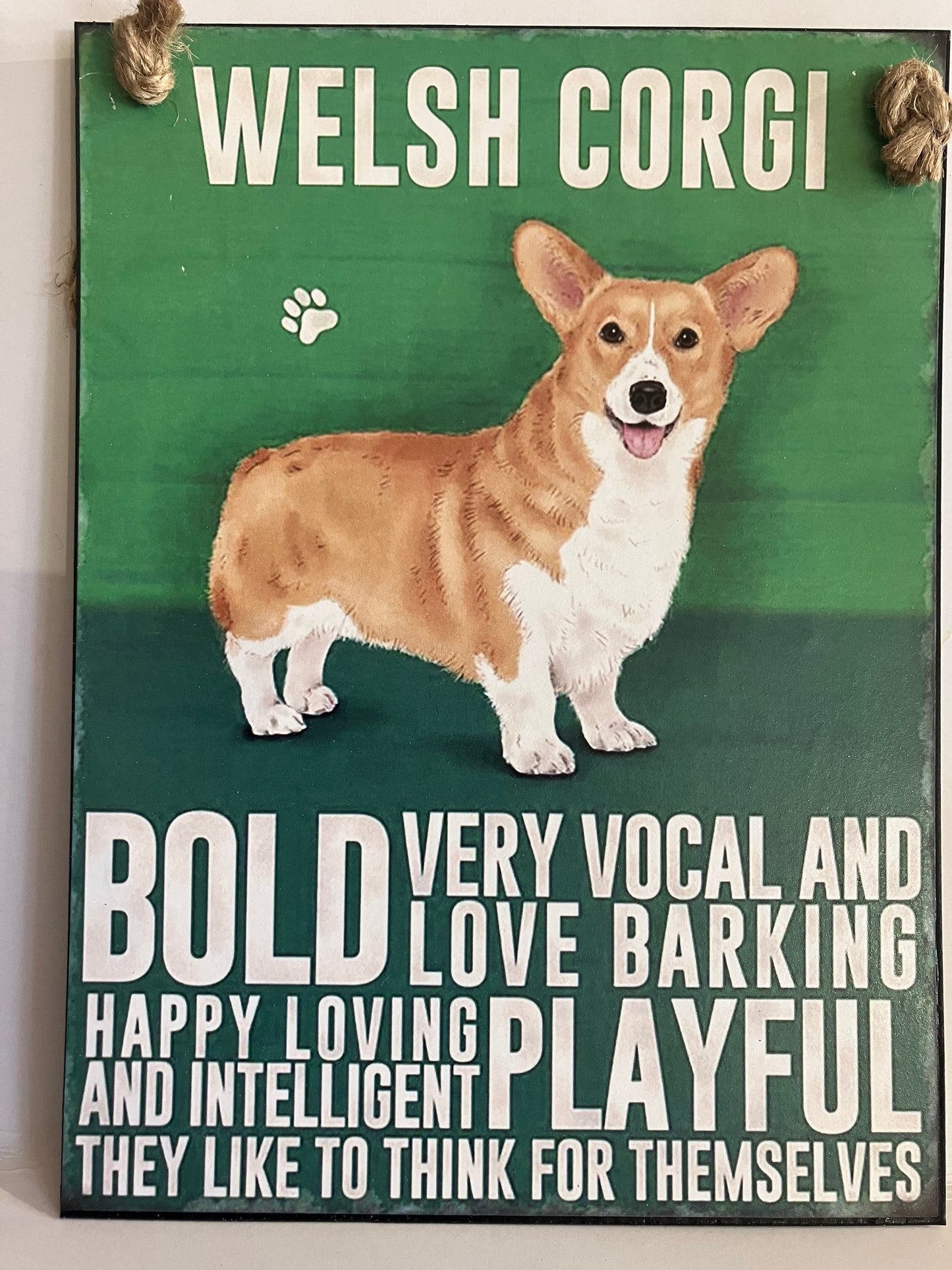 Welsh Corgi Tin Sign