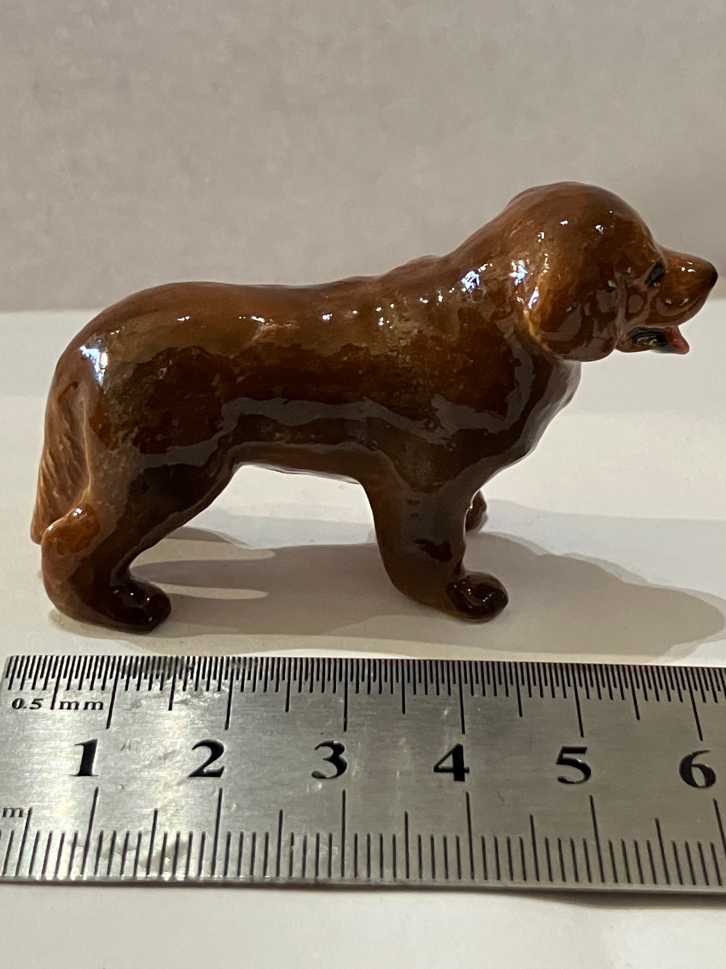 Miniature Porcelain Dog Figurine Newfoundland