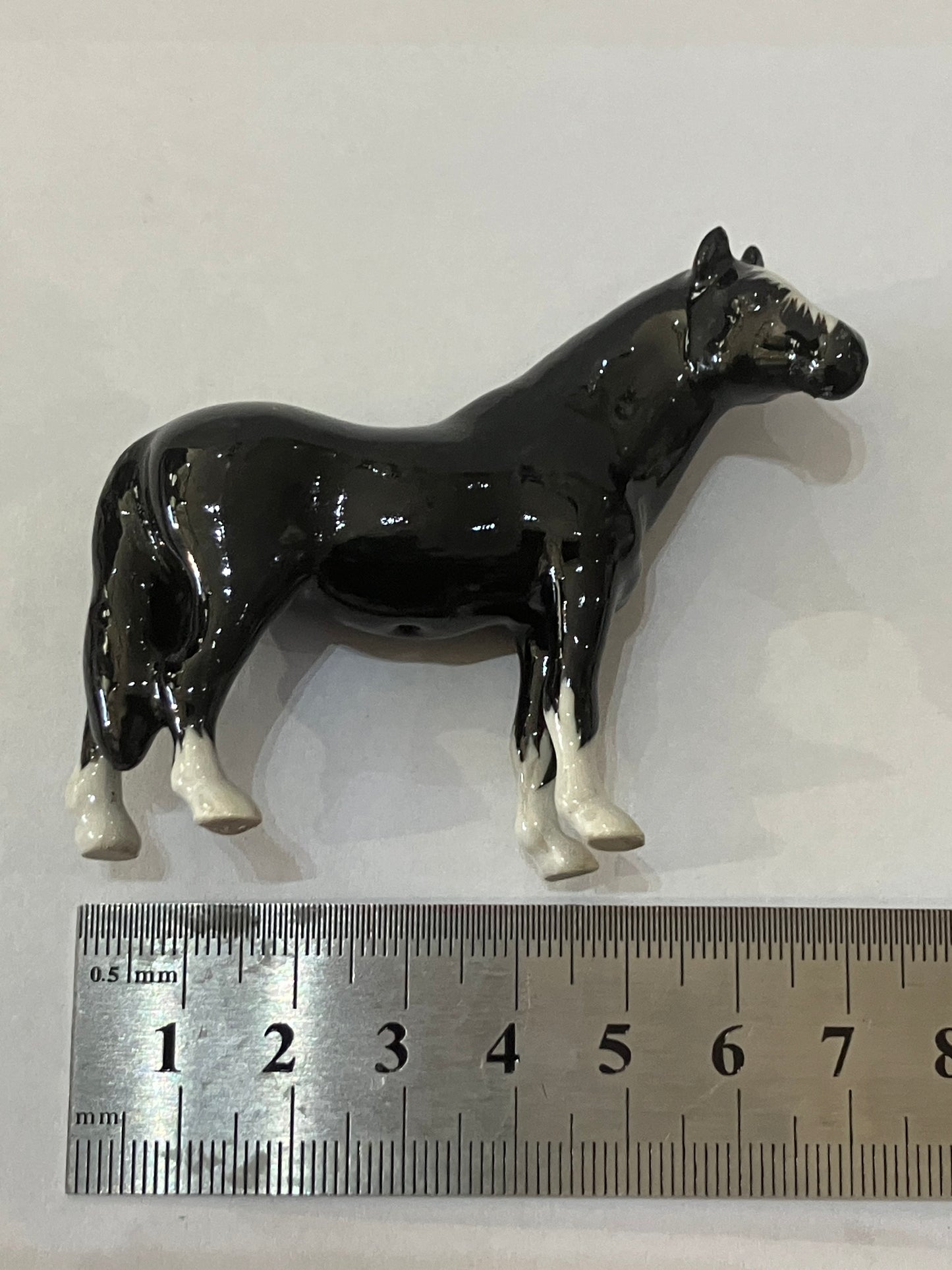 Black Horse Porcelain Miniature Figurine(1 Pcs)