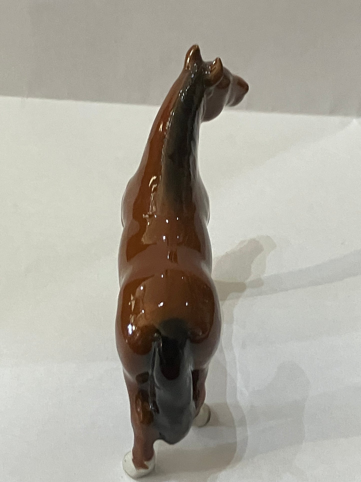Dark Brown Horse With Black Tail Porcelain Miniature Figurine(1 Pcs)