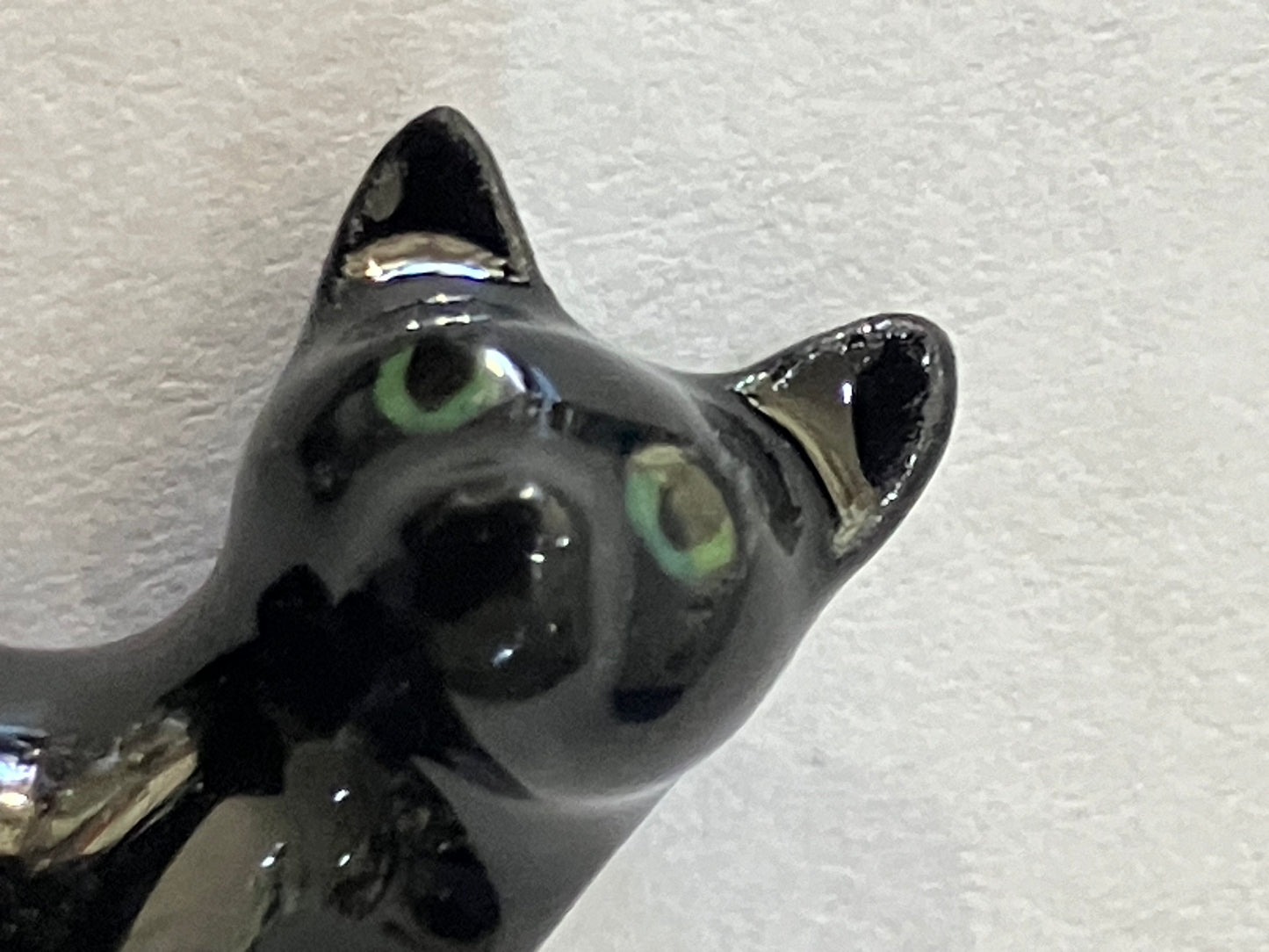 Miniature Porcelain Cat Kitten Figurines Black Cat Mini