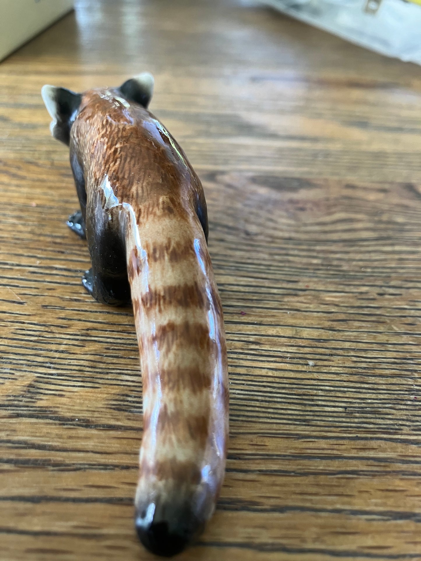 Miniature Porcelain Red Panda Figurine