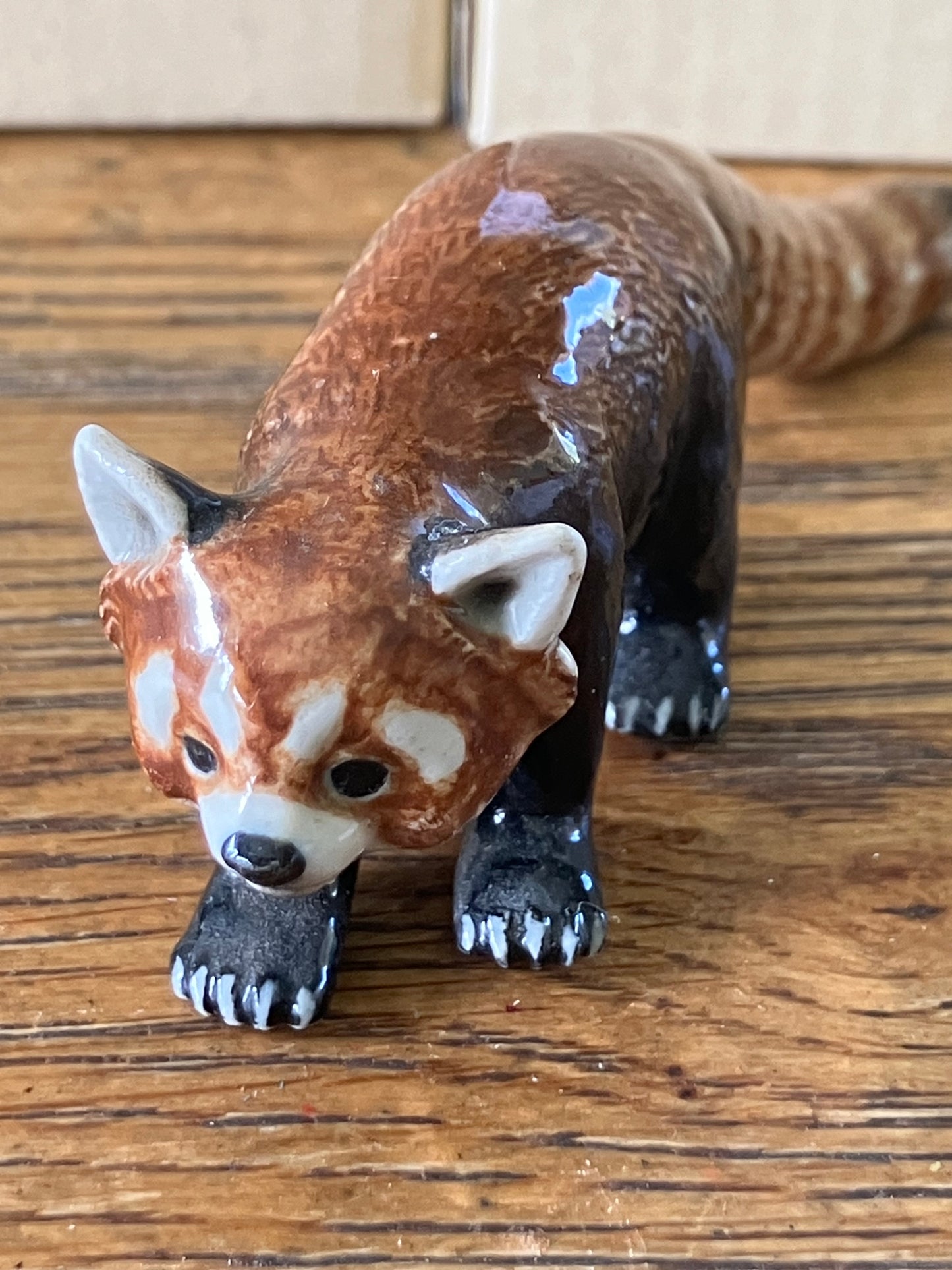 Miniature Porcelain Red Panda Figurine