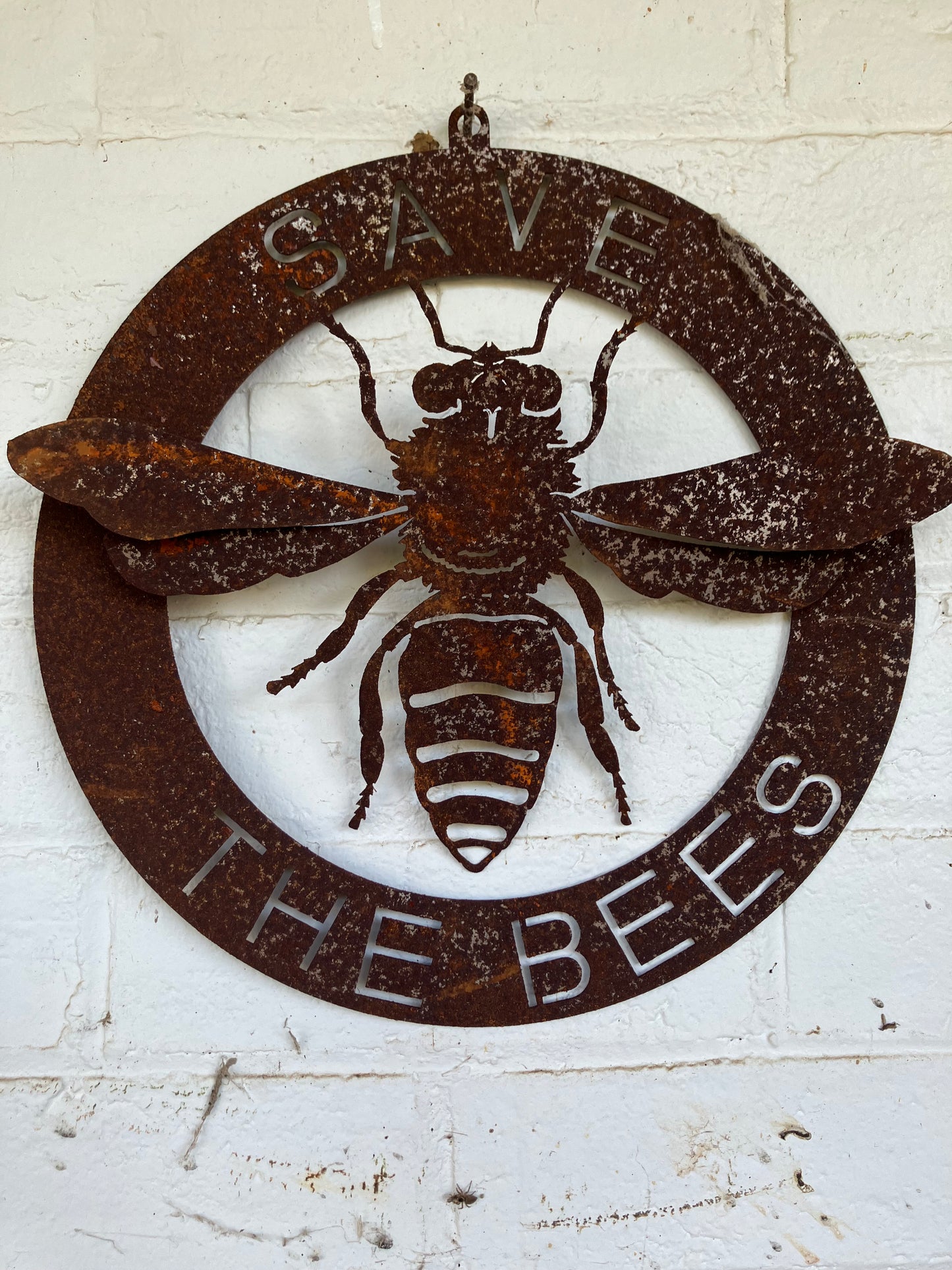 Save The Bees 3D Rusty Wall Art
