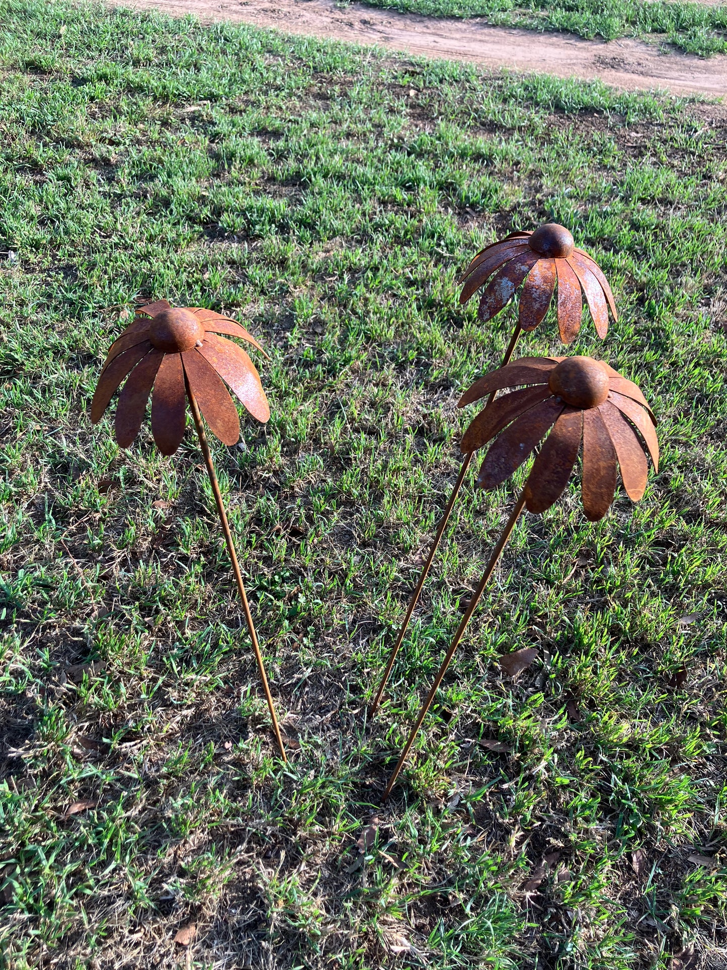 Rusty Daisy Garden Stake