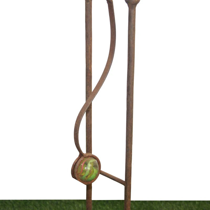 Garden Stake Balancing Butterflies Rustic Finish