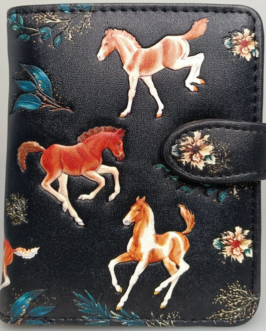 HORSE PLAY SMALL LADIES WALLET BLACK