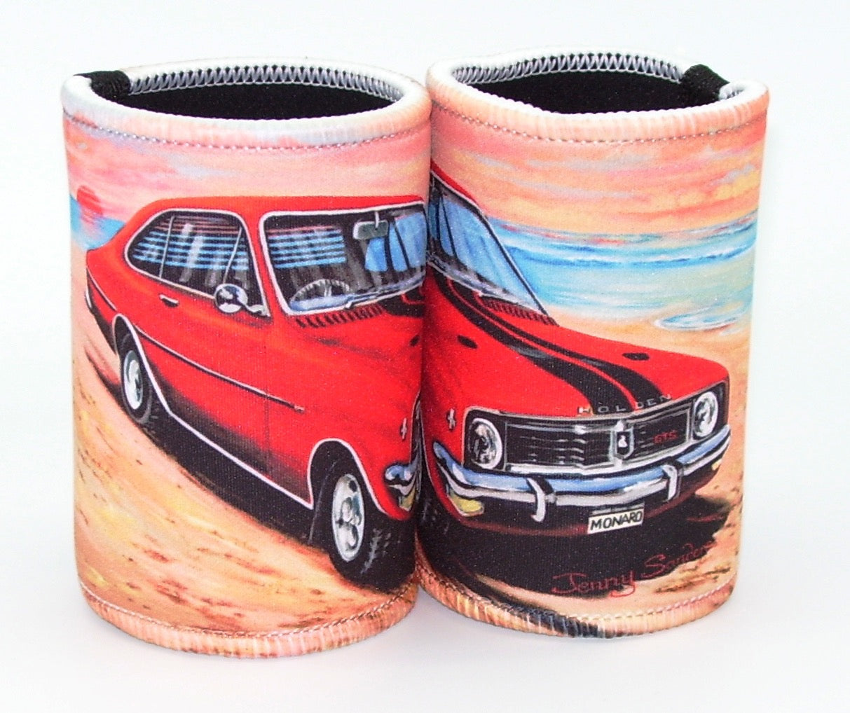 HT GTS Monaro in RED Classic Car Stubby Holder