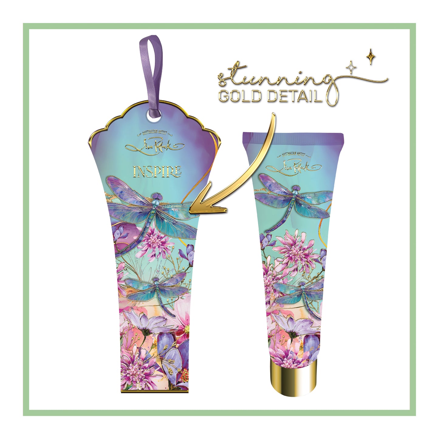 Travel Hand Cream Inspire Dragonfly Design 50ml
