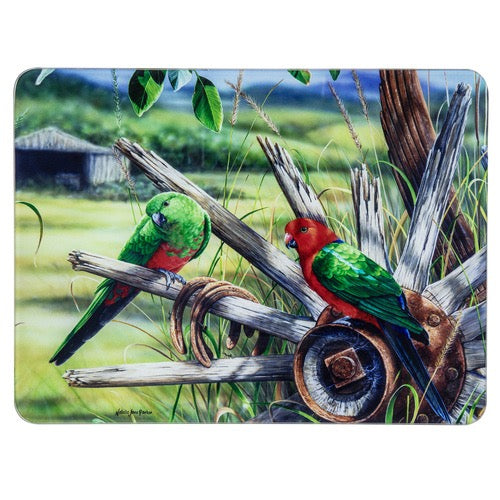 Ashdene Parrot Glass Cutting Board Surface Protector