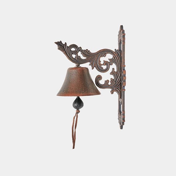 Rustic Cast Iron Door Bell Tree Leaf Design