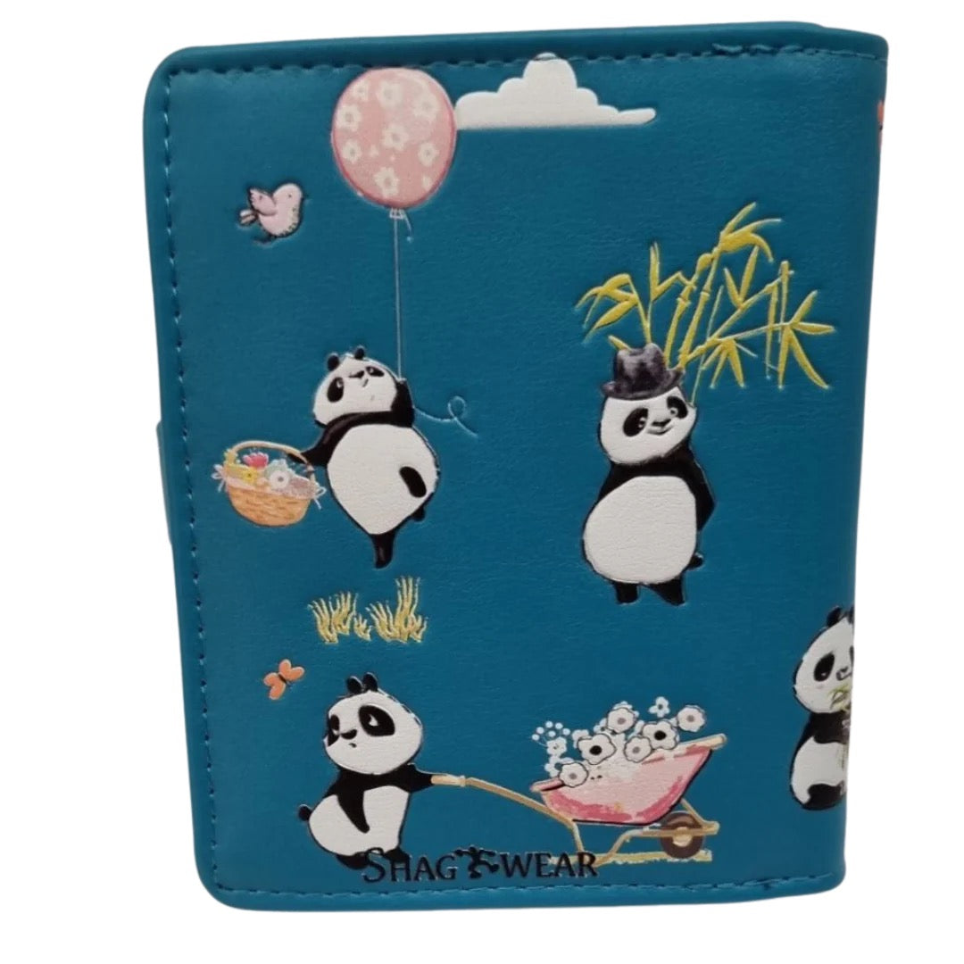 PANDA MANIA SMALL LADIES WALLET TEAL