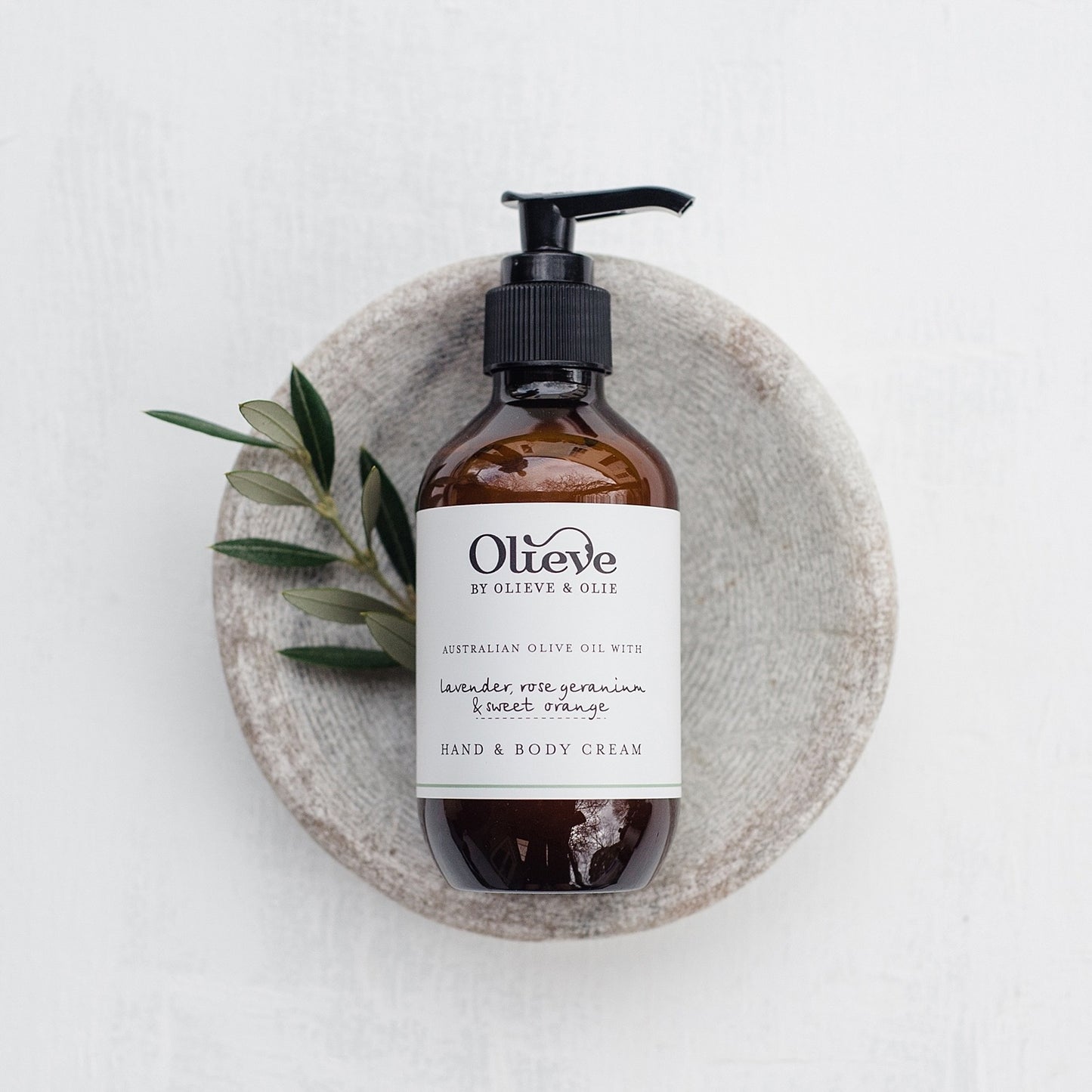 Olieve & Olie Hand and Body Cream Lavender, Rose Gernaium & Sweet Orange 200ml