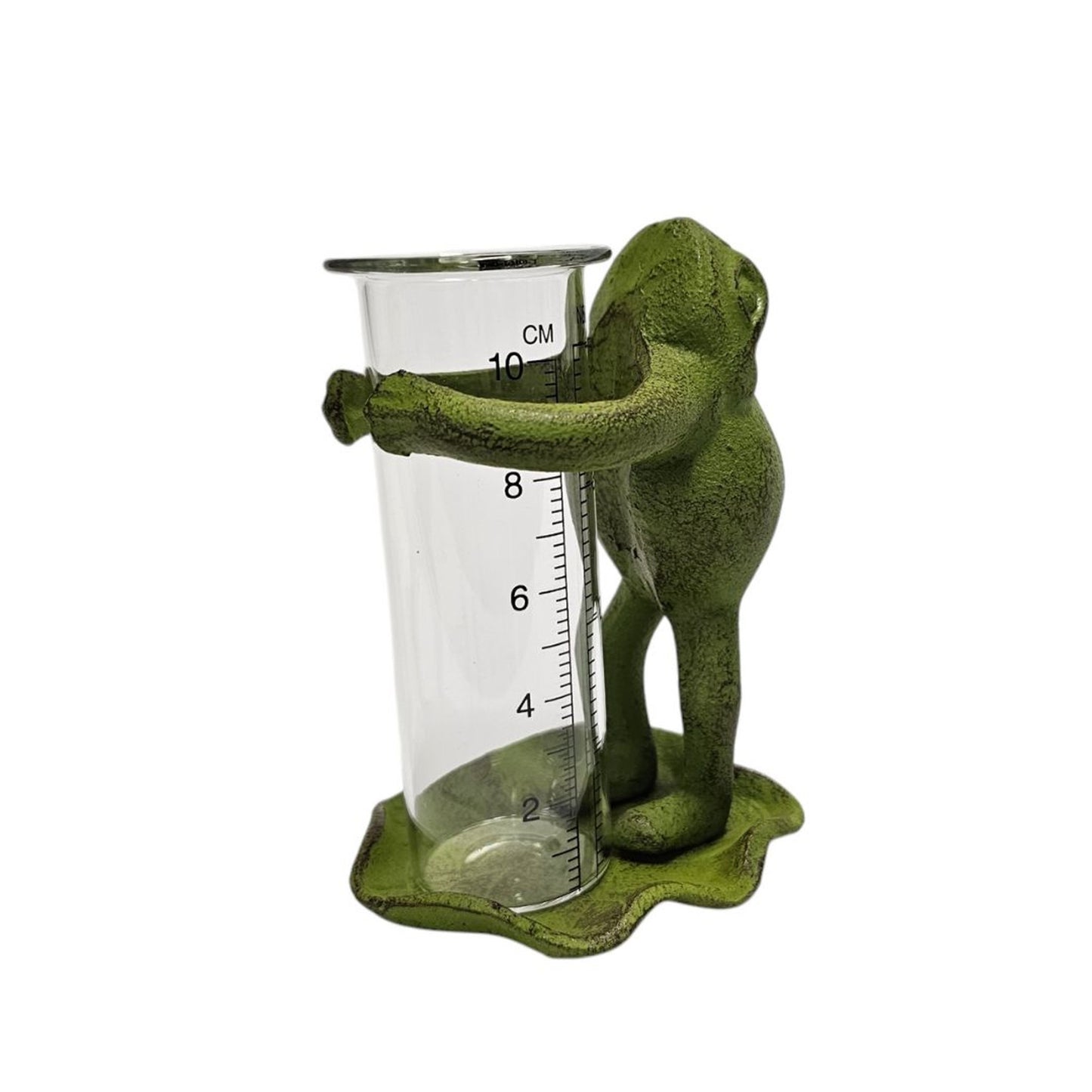 Cast Iron Frog Rain Gauge