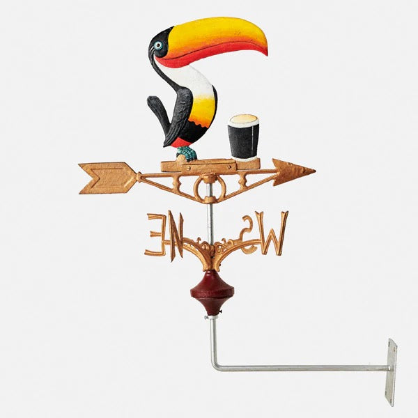 Guinness Toucan Bird Cast Iron Bird Weather Vane