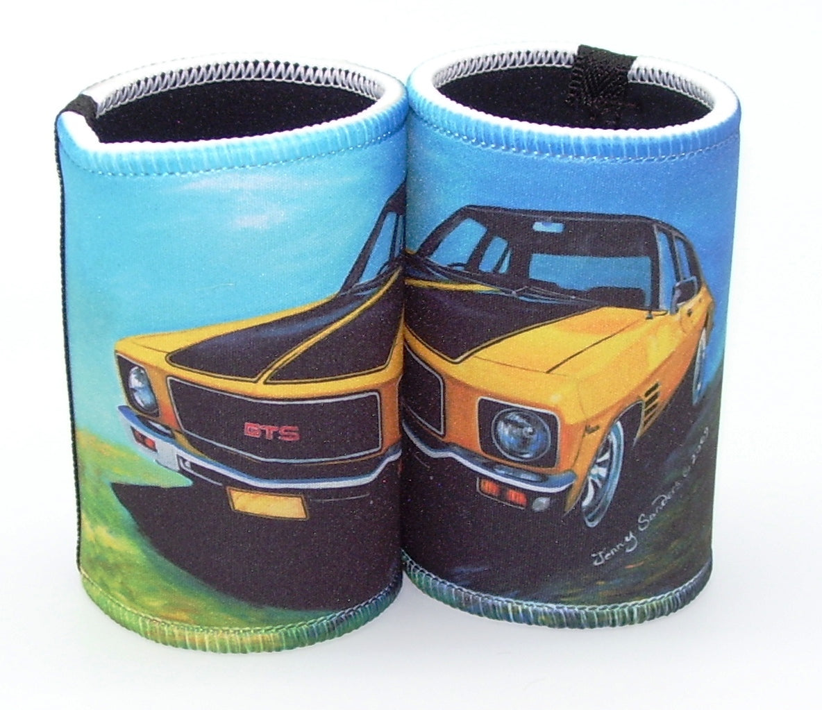 HQ GTS Monaro in YELLOW Classic Car Stubby Holder