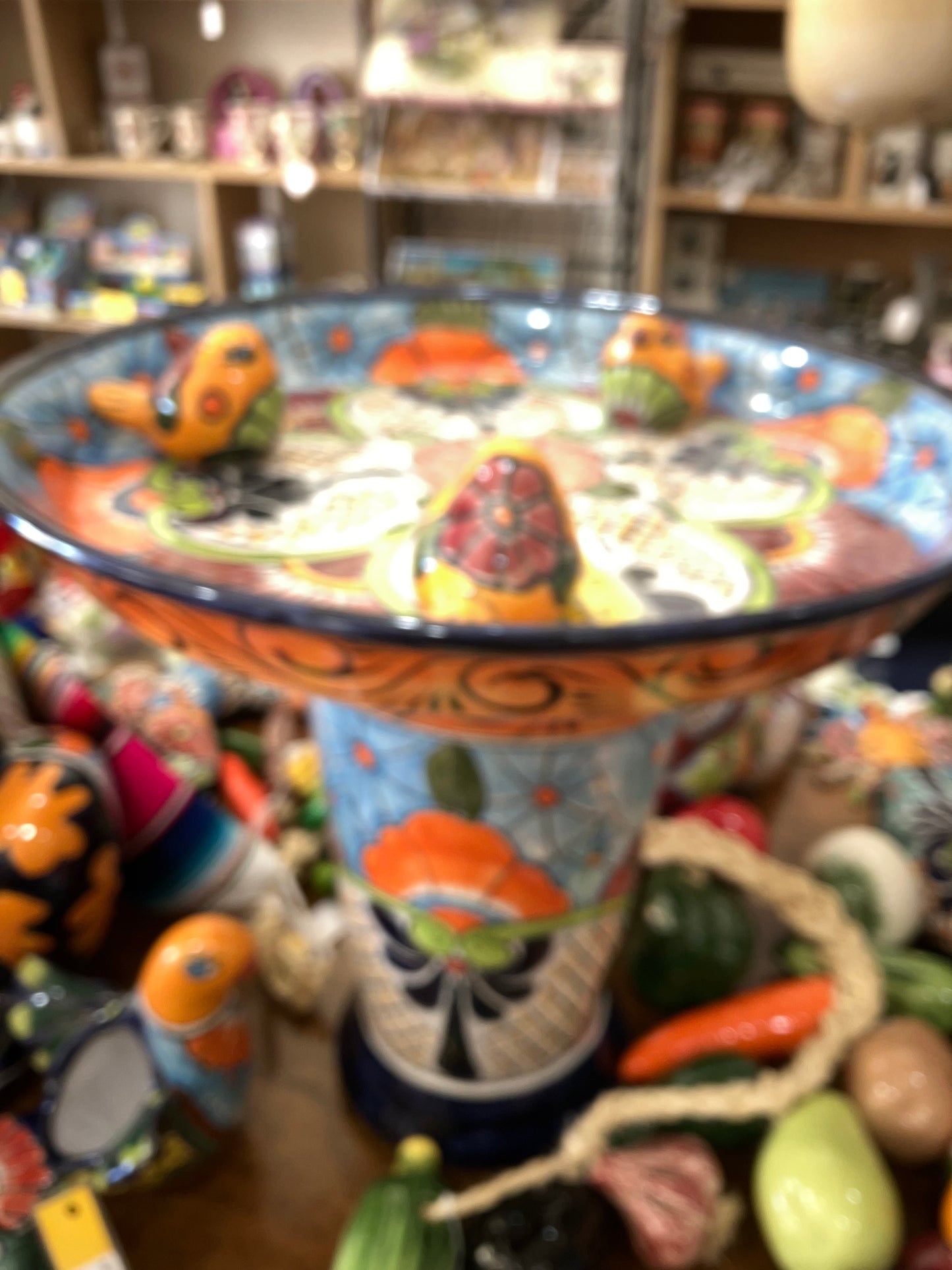 Talavera Pottery Bird Bath