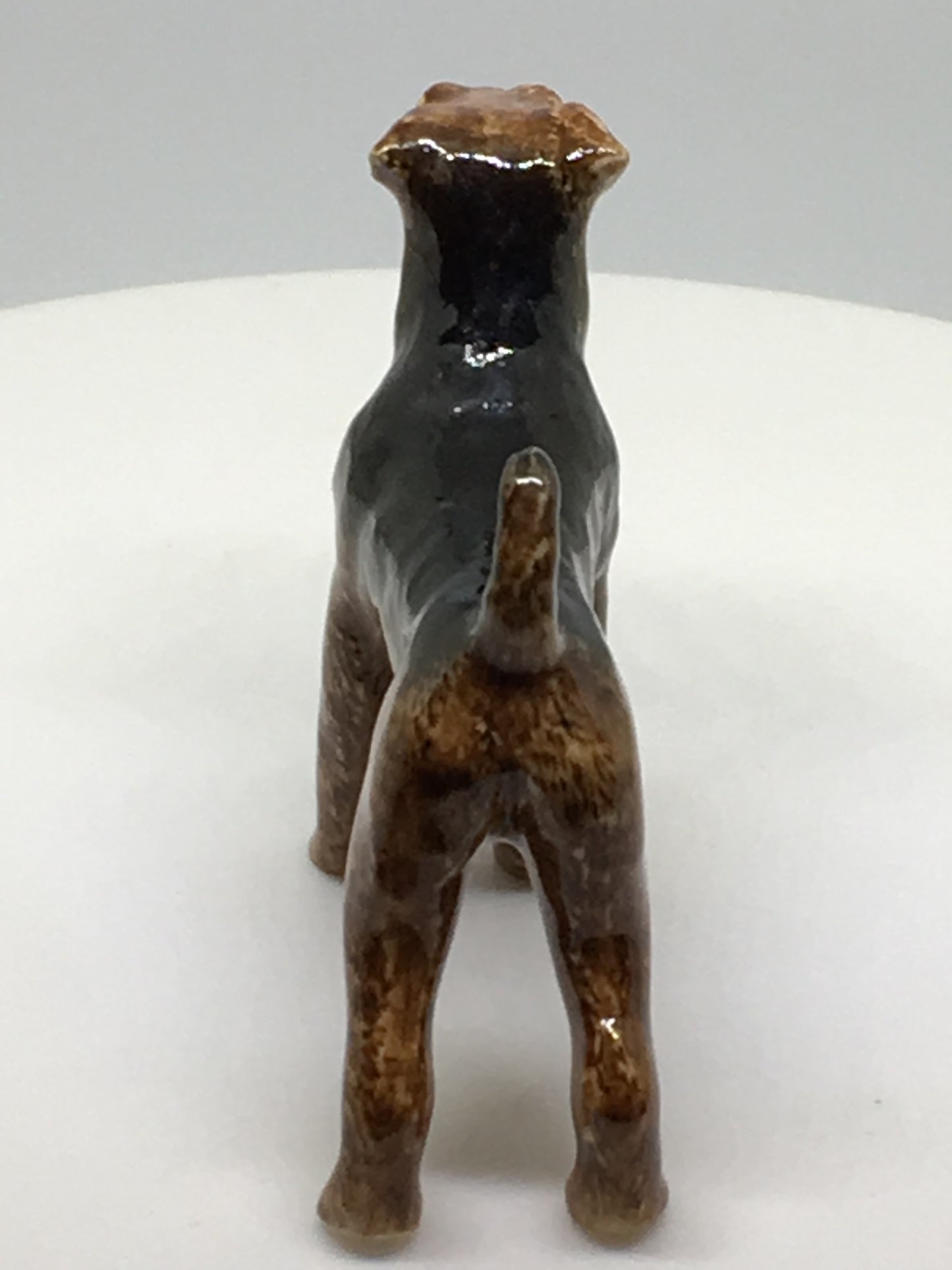 Miniature Porcelain Dog Figurine Airedale Bingley Terrier Waterside Terrier Dog Breed