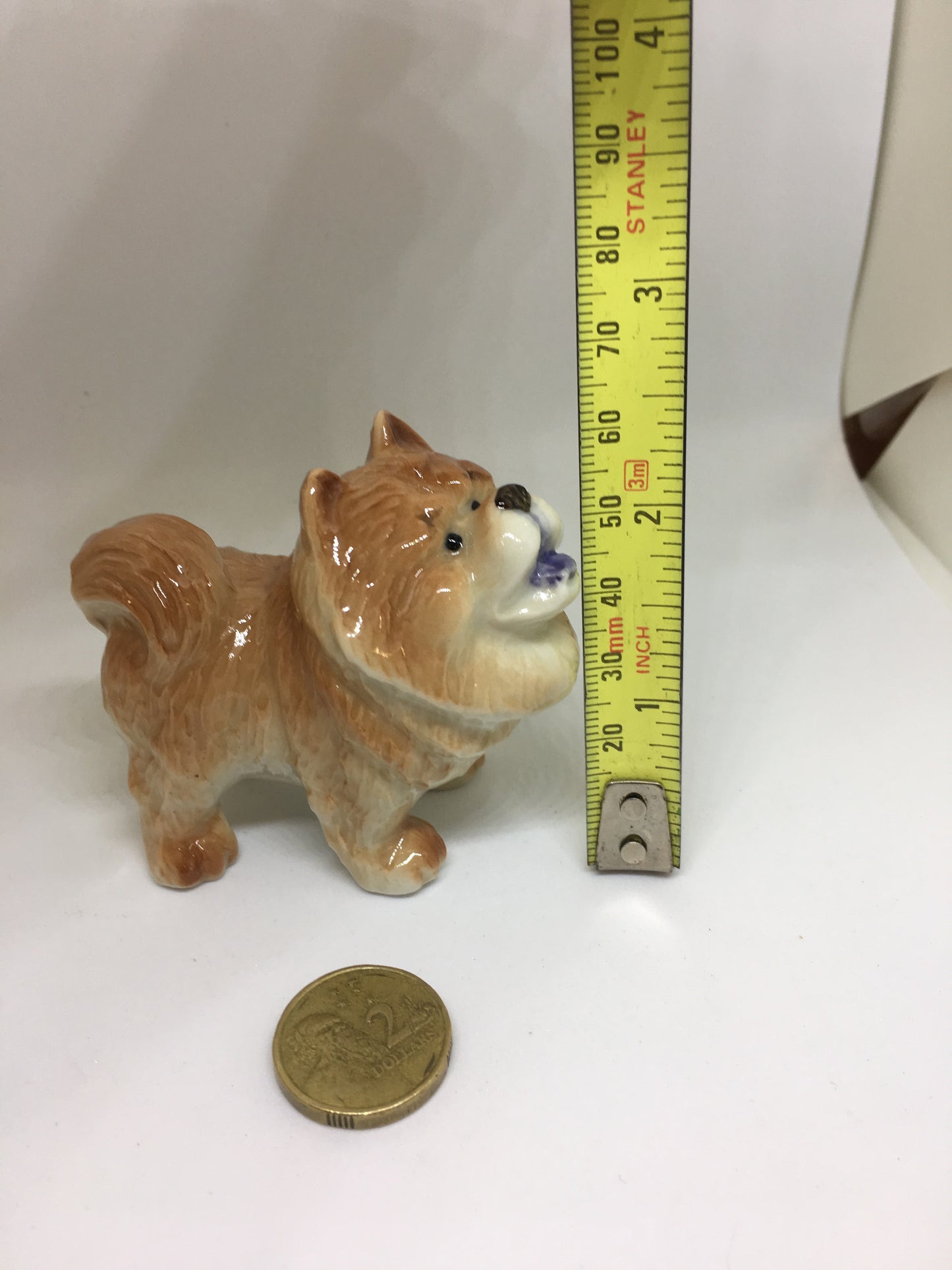 Miniature Porcelain Dog Figurine Chow Chow