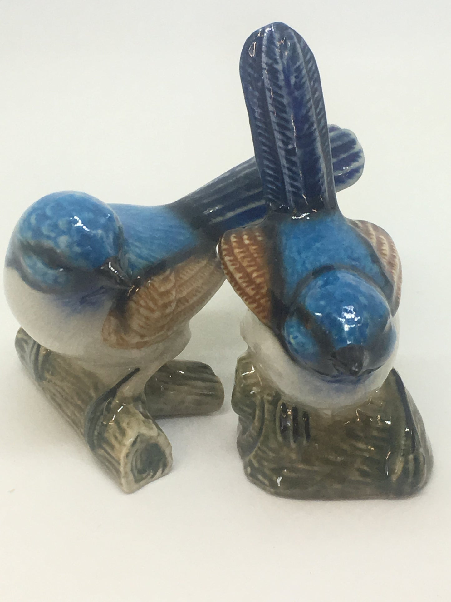 Miniature Porcelain Bird Figurines Superb Fairy Wrens