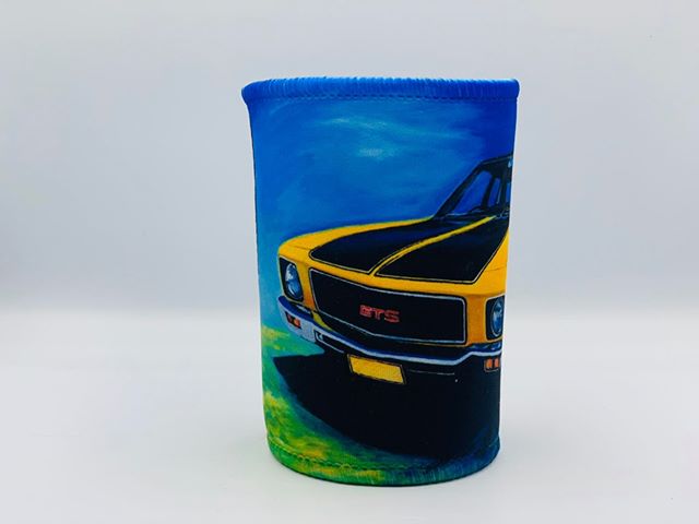 HQ GTS Monaro in YELLOW Classic Car Stubby Holder