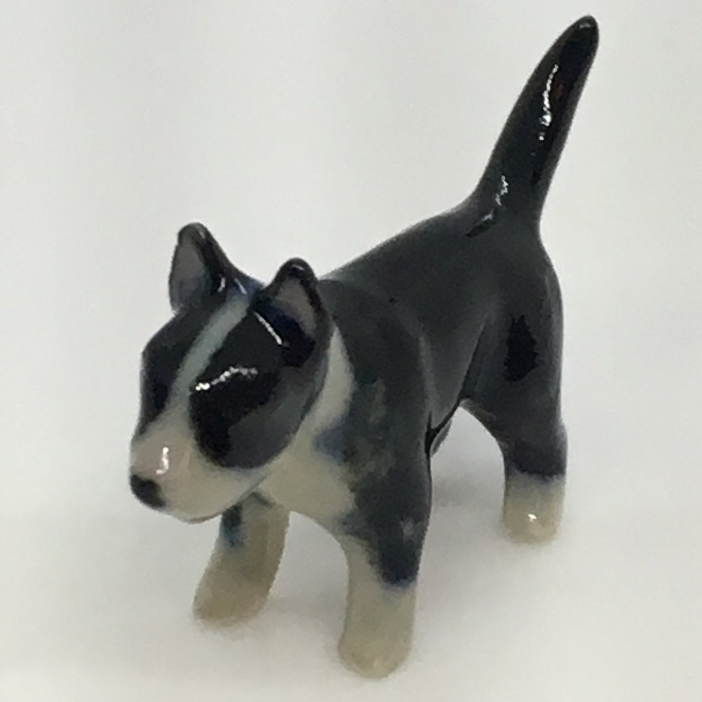 Miniature Porcelain Dog Figurine Bull Terrier Standing