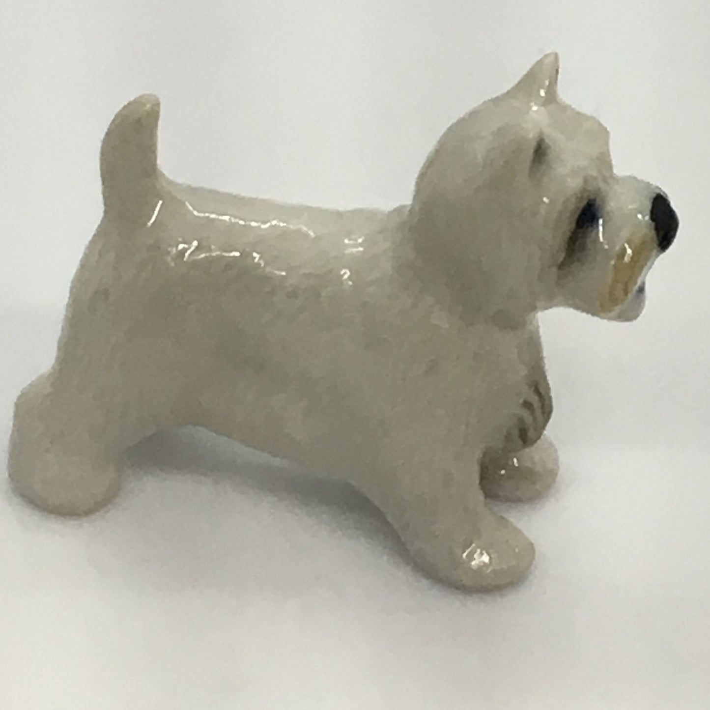 Miniature Porcelain Dog Figurine Welsh Highland Terrier Mini