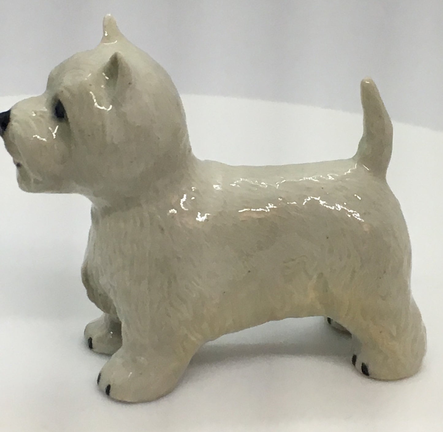 Miniature Porcelain Dog Figurine West Highland Terrier Dog Breed